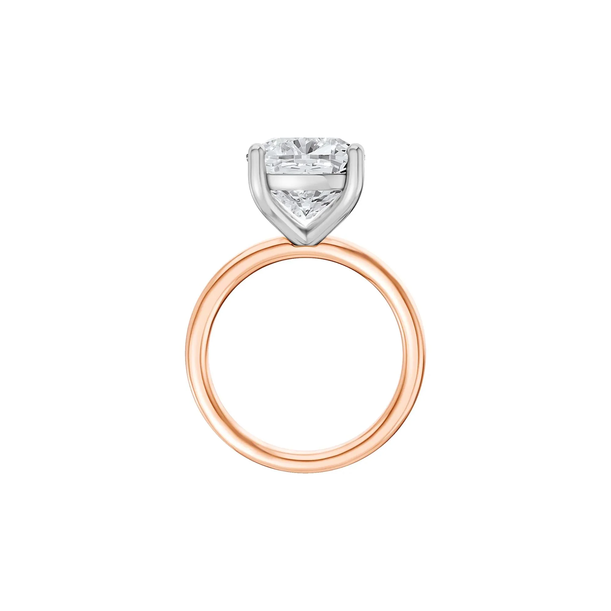 6 CT. Tw. Lab Grown Diamond Elongated Cushion-Cut Engagement Ring 14K Rose and White Gold Size 5.5 2mm - Image 2