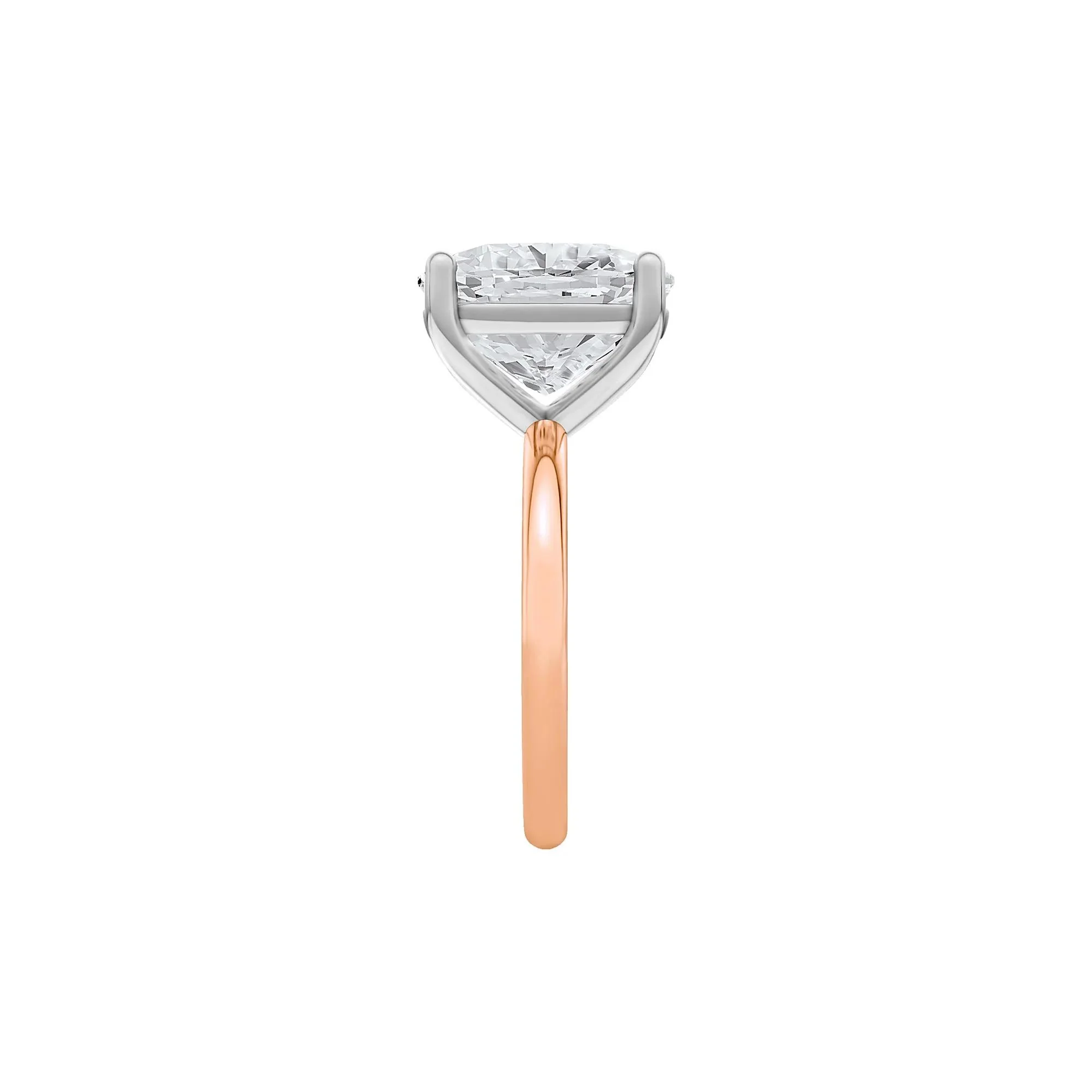 6 CT. Tw. Lab Grown Diamond Elongated Cushion-Cut Engagement Ring 14K Rose and White Gold Size 9.5 2mm - Image 3