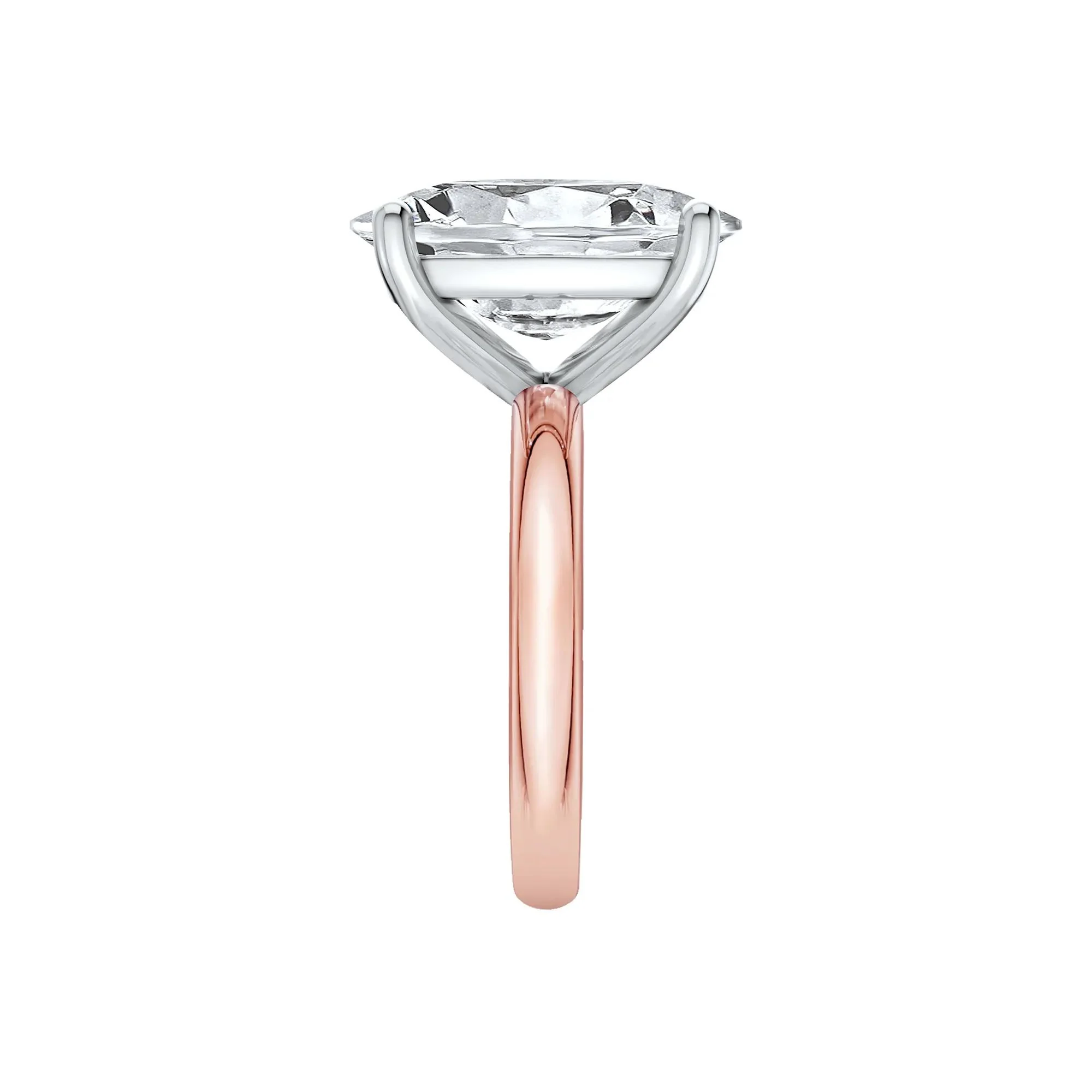 8 CT. Tw. Lab Grown Diamond Elongated Cushion-Cut Engagement Ring 14K Rose and White Gold Size 6 2mm - Image 3