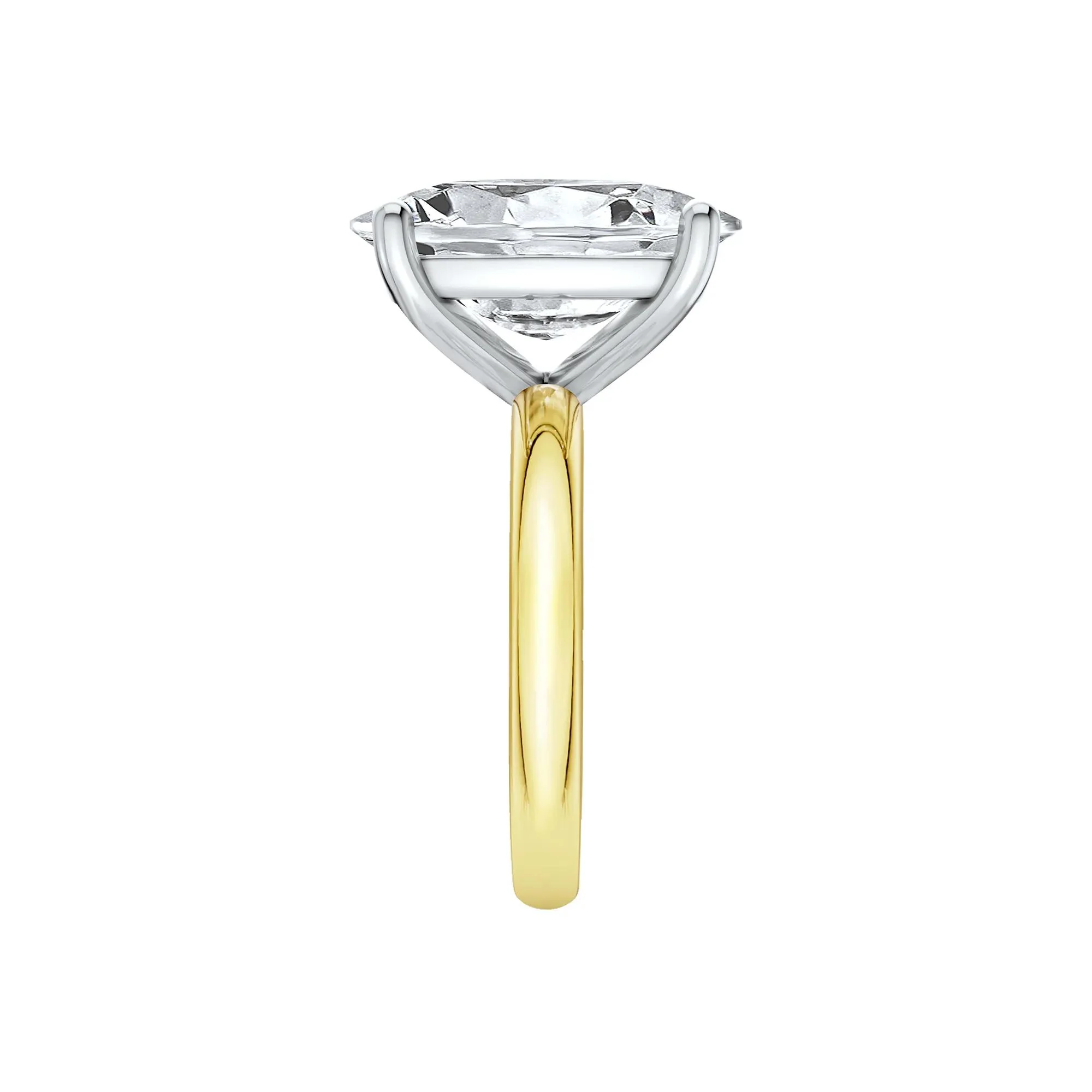 8 CT. Tw. Lab Grown Diamond Elongated Cushion-Cut Engagement Ring 14K Yellow and White Gold Size 12 2mm - Image 3