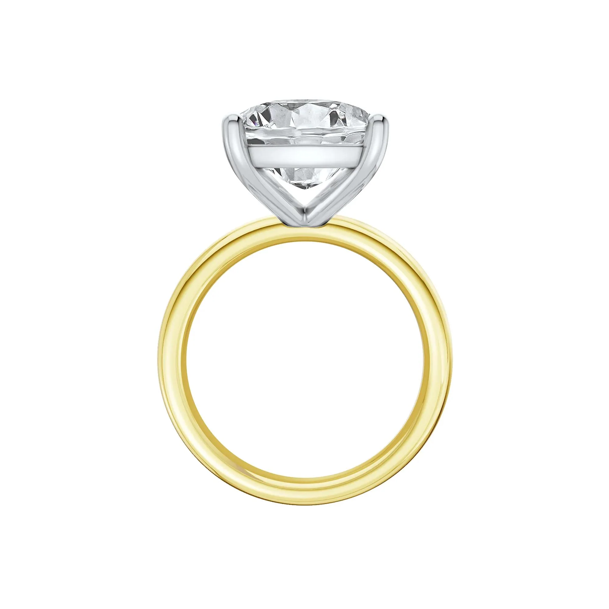 8 CT. Tw. Lab Grown Diamond Elongated Cushion-Cut Engagement Ring 14K Yellow and White Gold Size 5 2mm - Image 2