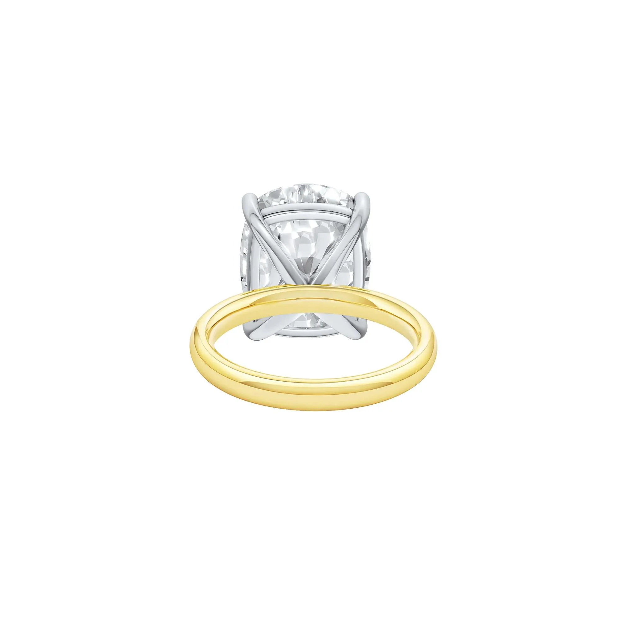 9 CT. Tw. Lab Grown Diamond Elongated Cushion-Cut Engagement Ring 14K Yellow and White Gold Size 5.5 2mm - Image 4