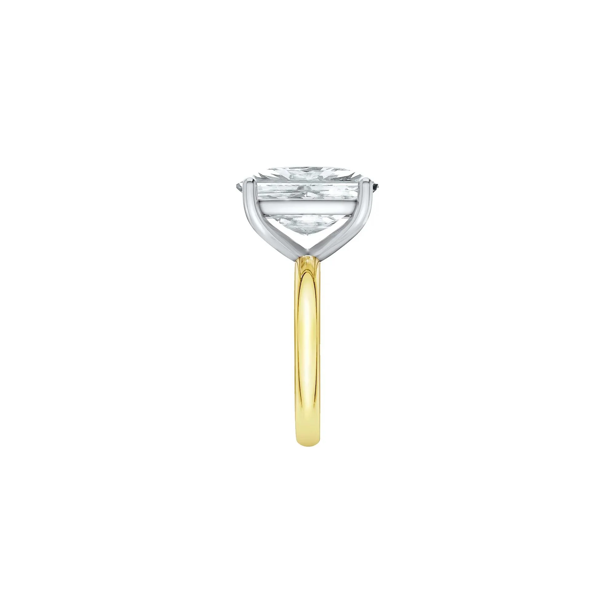 9 CT. Tw. Lab Grown Diamond Elongated Cushion-Cut Engagement Ring 14K Yellow and White Gold Size 8.5 2mm - Image 3