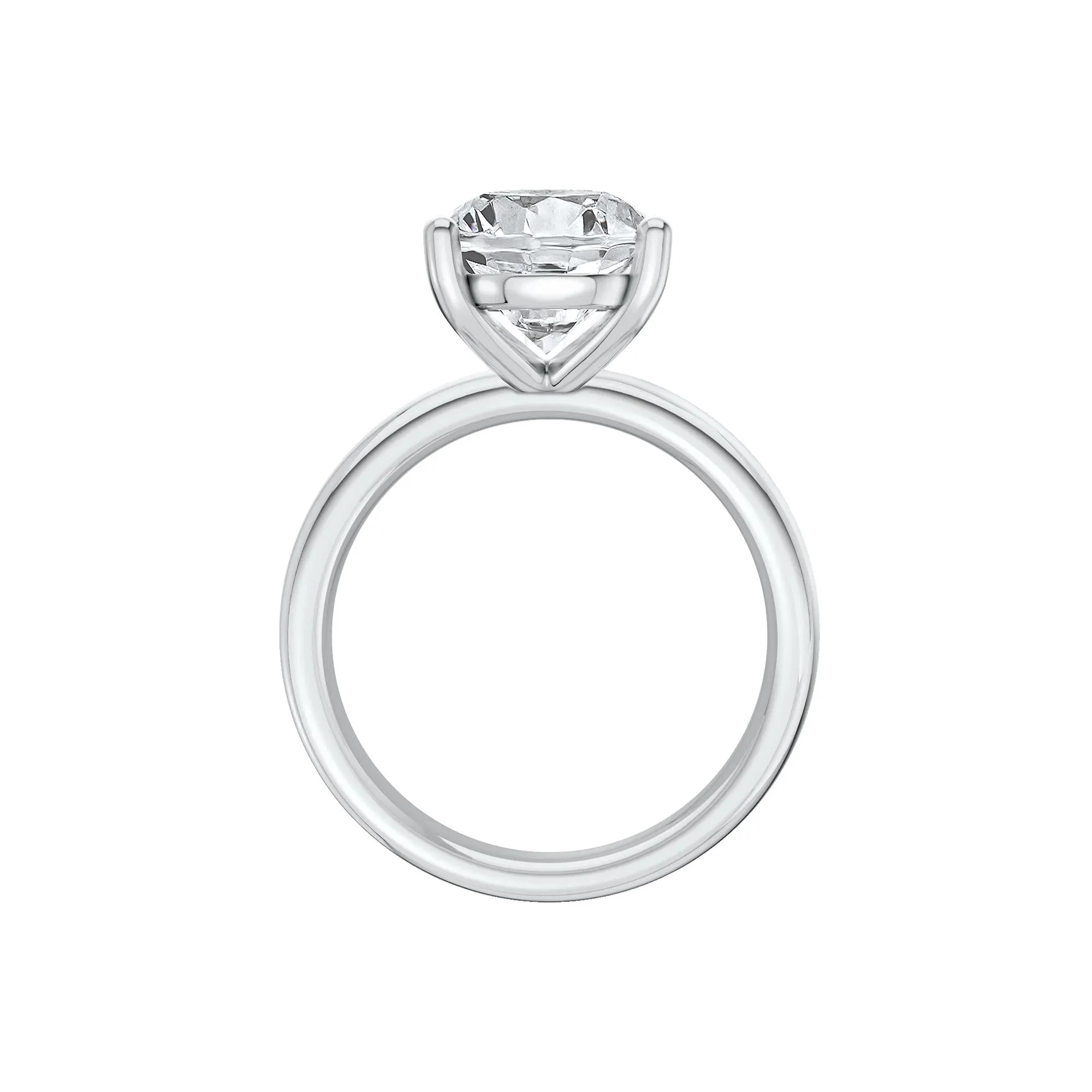 Lab Grown Diamond Pear-Shaped Solitaire Ring Platinum (5 CT.) White Size 11.5 2mm - Image 2