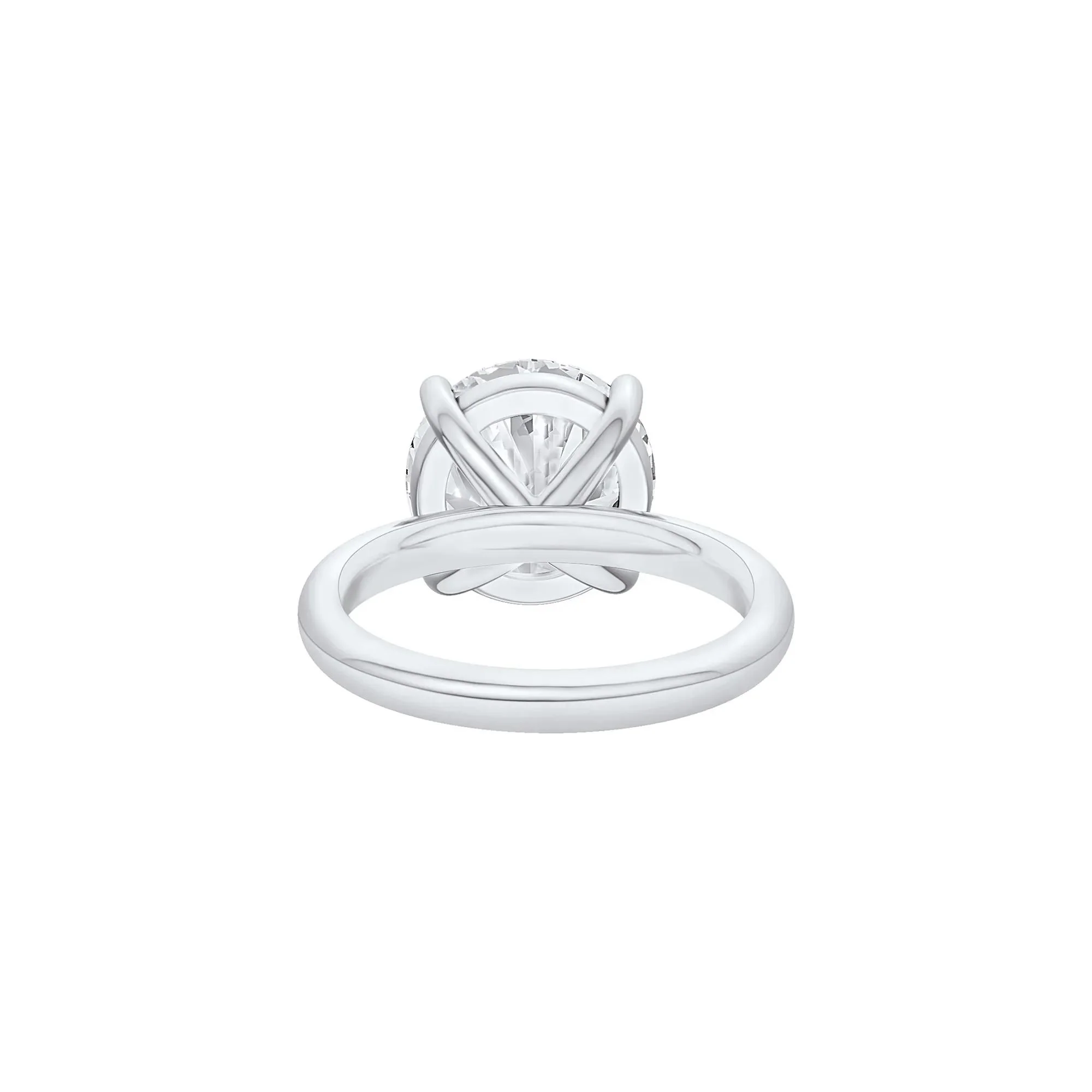Lab Grown Diamond Round Solitaire Ring Platinum (6 CT.) Round Brilliant Cut White Size 5 2mm - Image 4