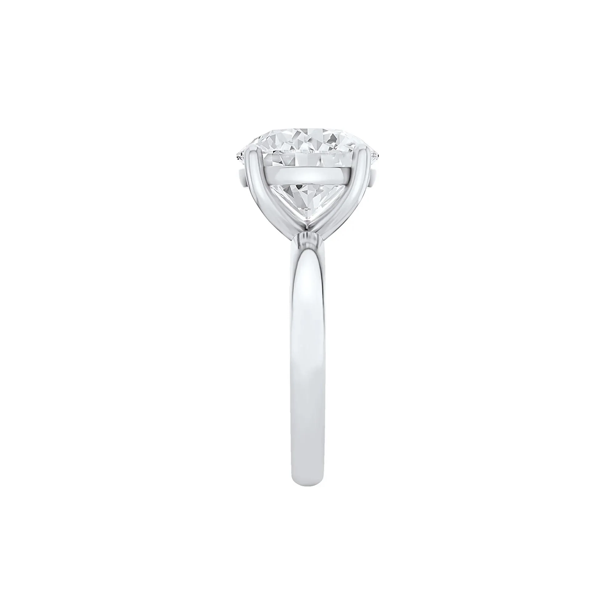 Lab Grown Diamond Round Solitaire Ring Platinum (6 CT.) Round Brilliant Cut White Size 9.5 2mm - Image 3