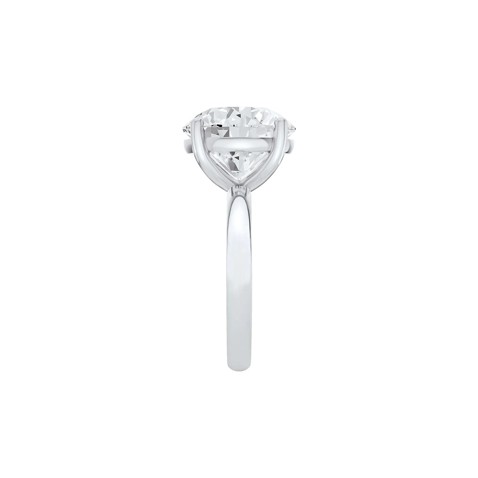 Lab Grown Diamond Round Solitaire Ring Platinum (7 CT.) Round Brilliant Cut White Size 6.5 2mm - Image 3