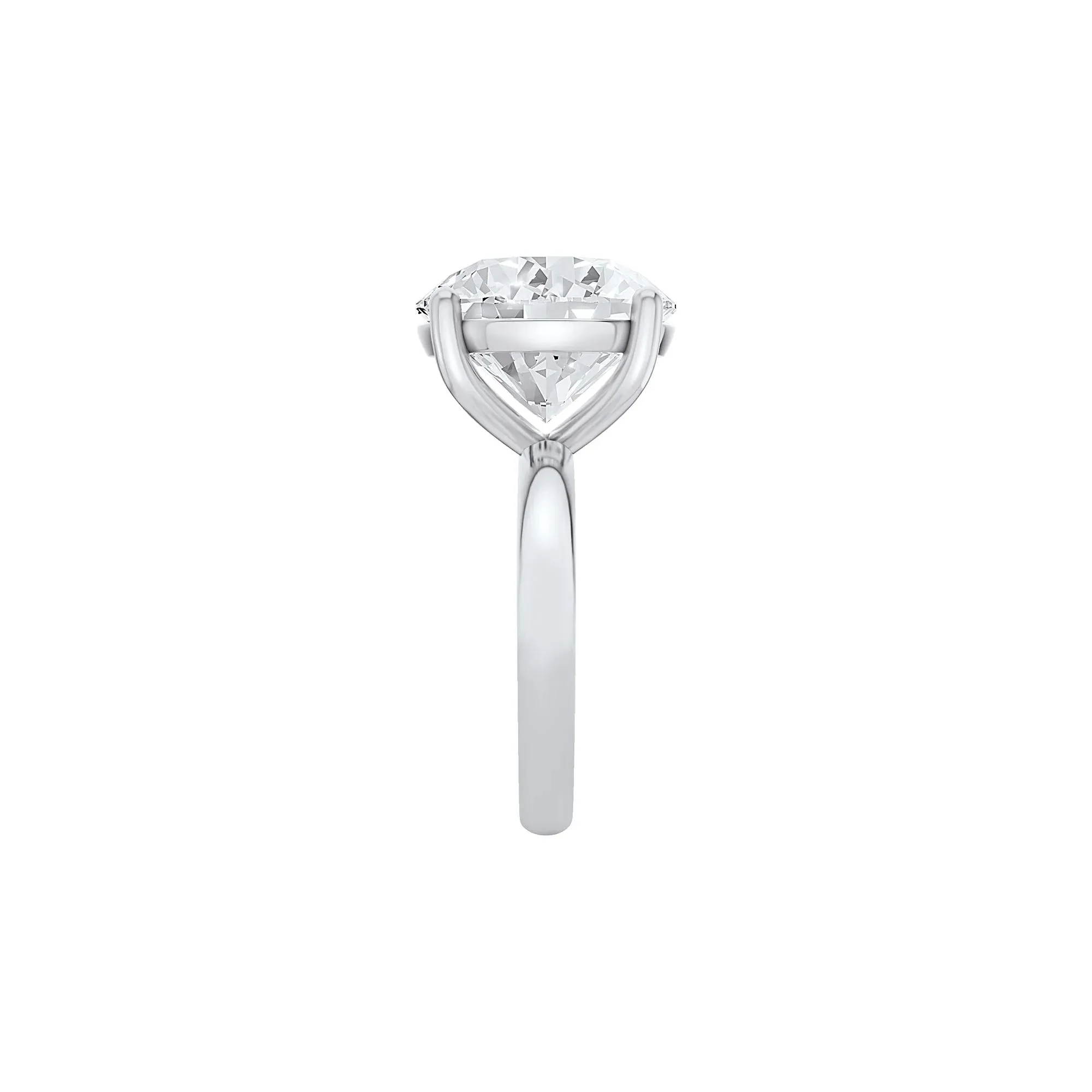 Lab Grown Diamond Round Solitaire Engagement Ring 14K White Gold (10 CT.) Size 10.5 2mm - Image 3