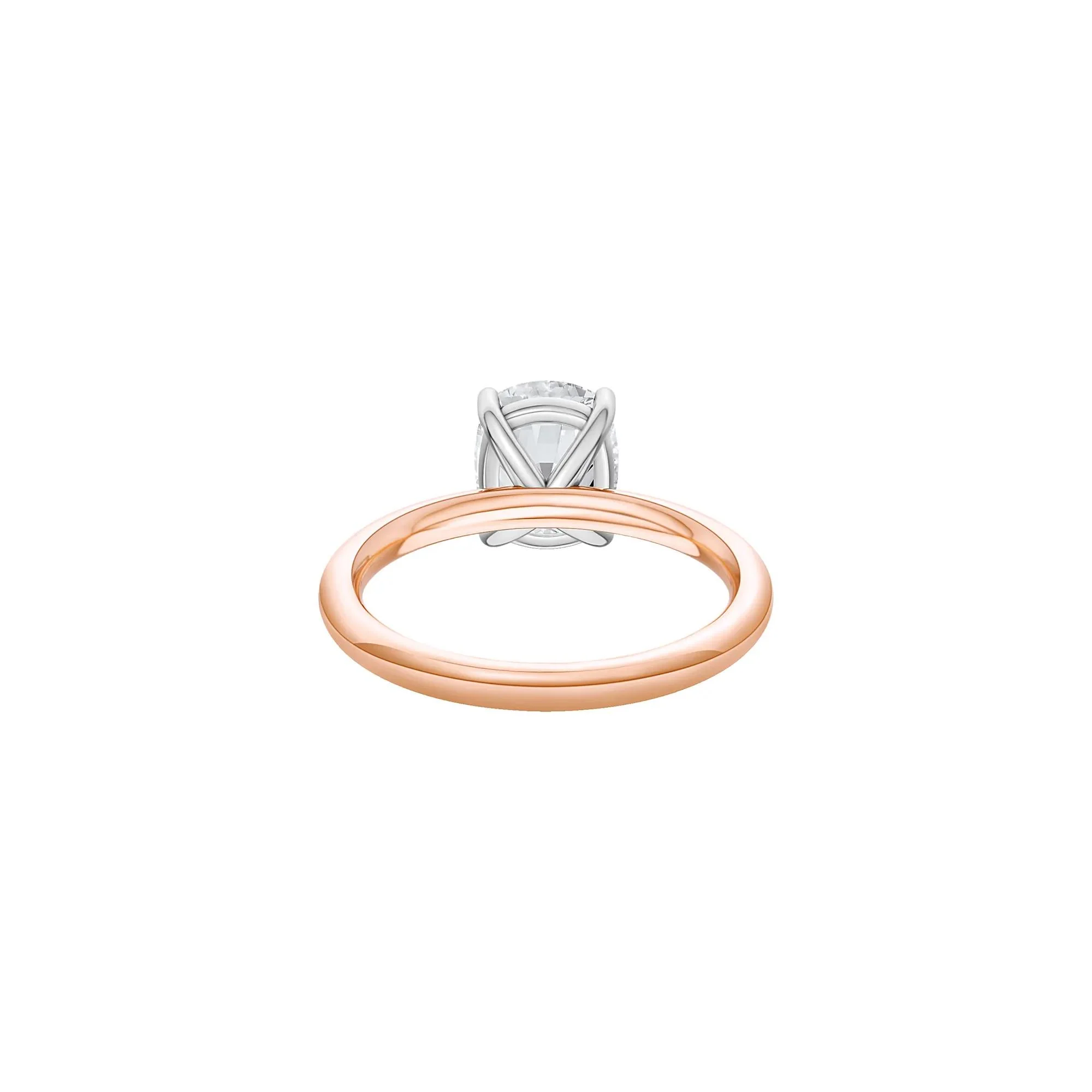2 CT. Tw. Lab Grown Diamond Elongated Cushion-Cut Engagement Ring 14K Rose and White Gold Size 7 2mm - Image 4