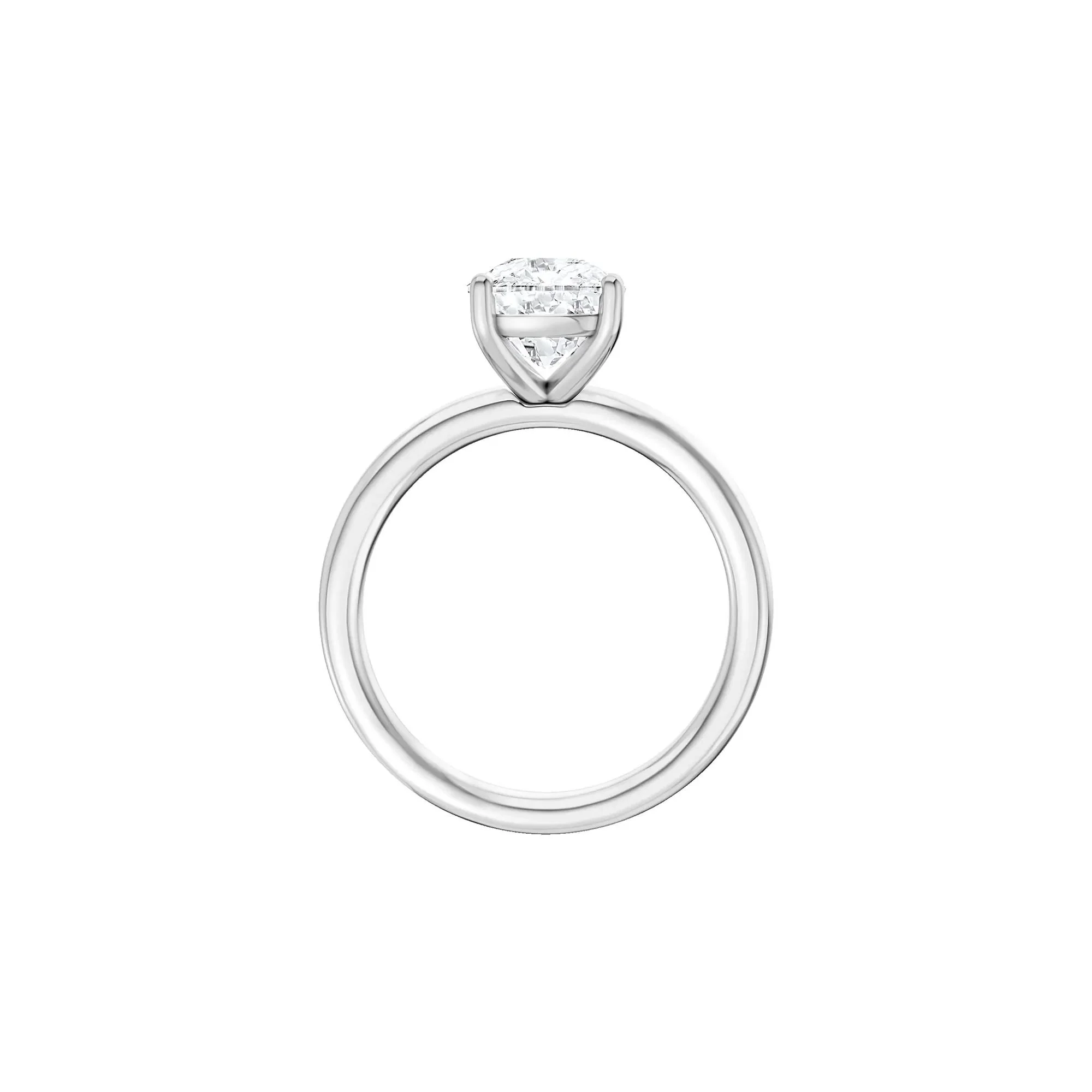 2 CT. Tw. Lab Grown Diamond Elongated Cushion-Cut Engagement Ring Platinum White Size 9 2mm - Image 2