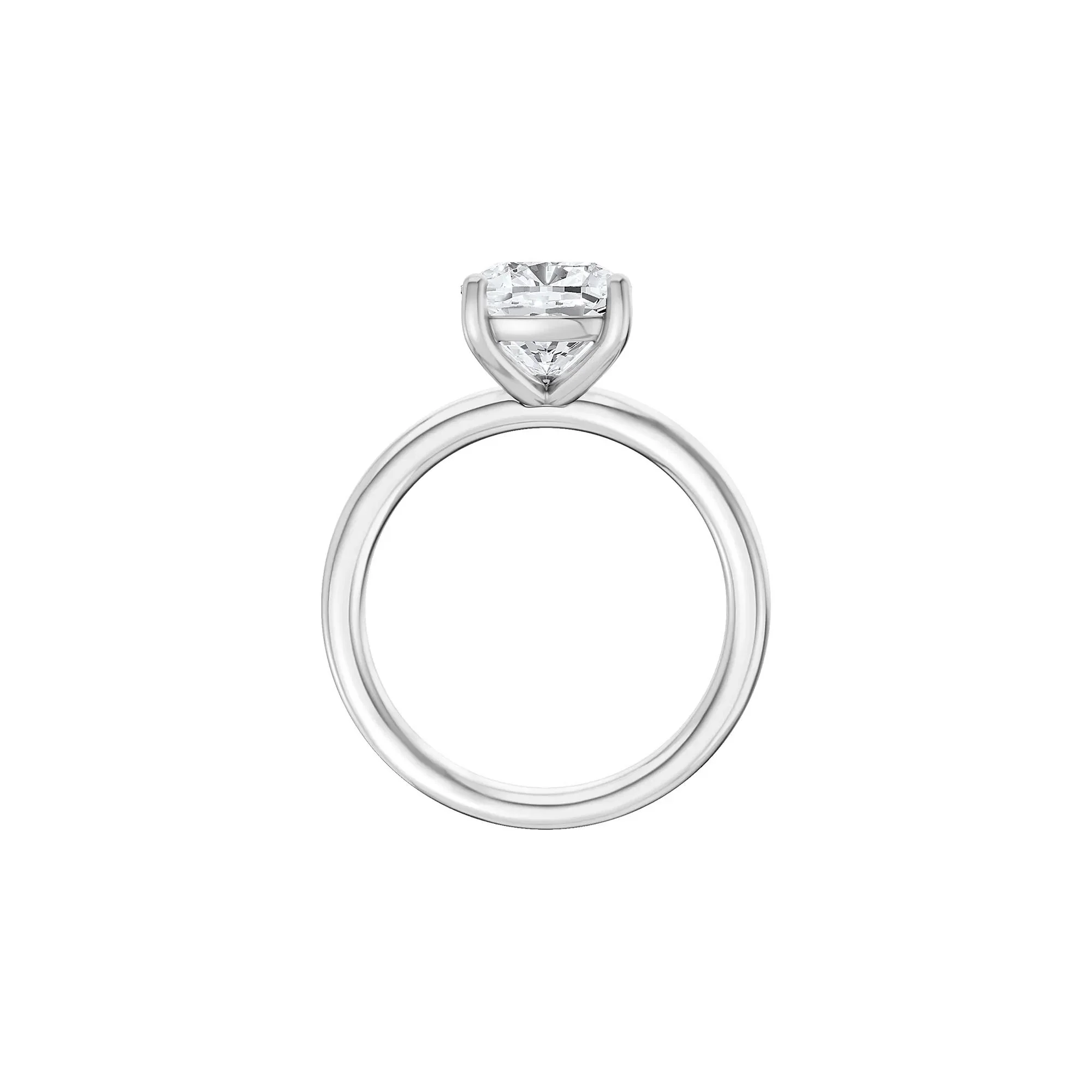 3 CT. Tw. Lab Grown Diamond Elongated Cushion Solitaire Engagement Ring Platinum White Size 4 2mm - Image 2