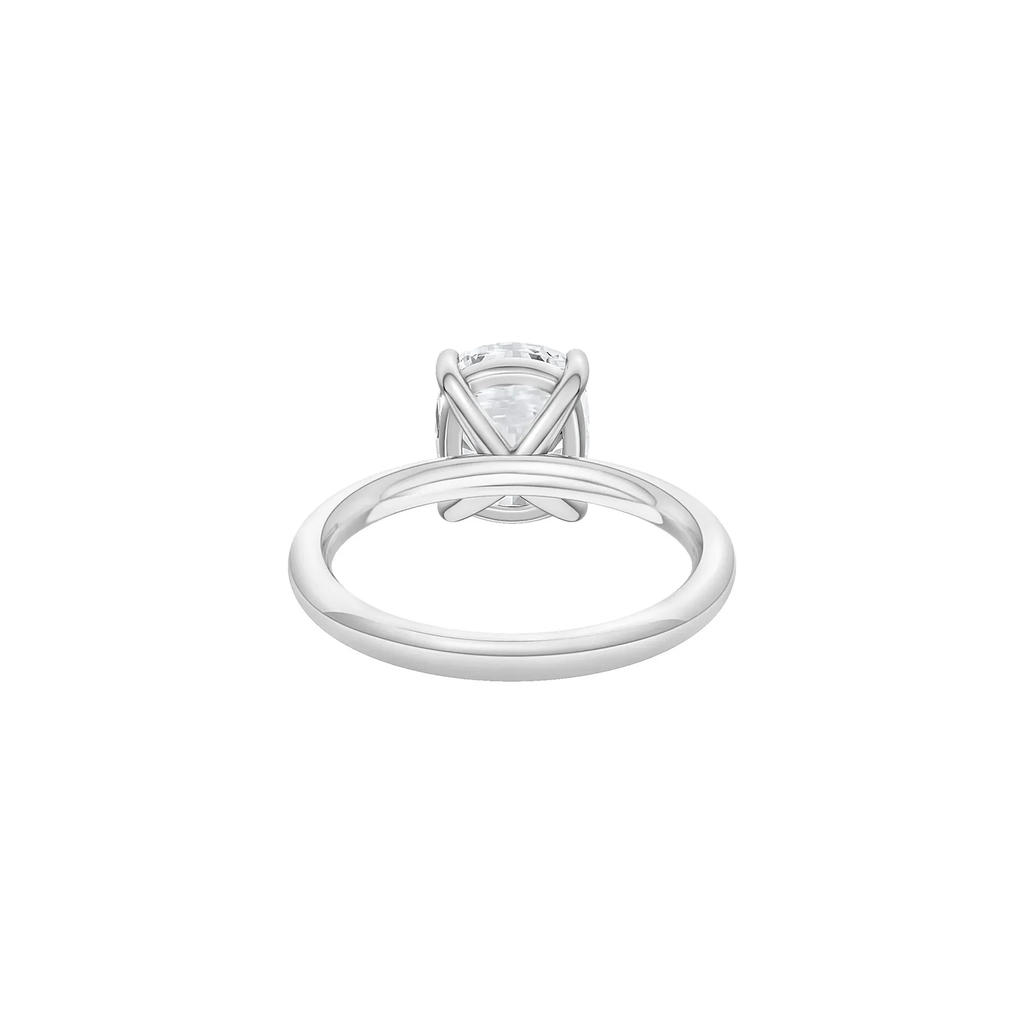3 CT. Tw. Lab Grown Diamond Elongated Cushion Solitaire Engagement Ring Platinum White Size 6 2mm - Image 4
