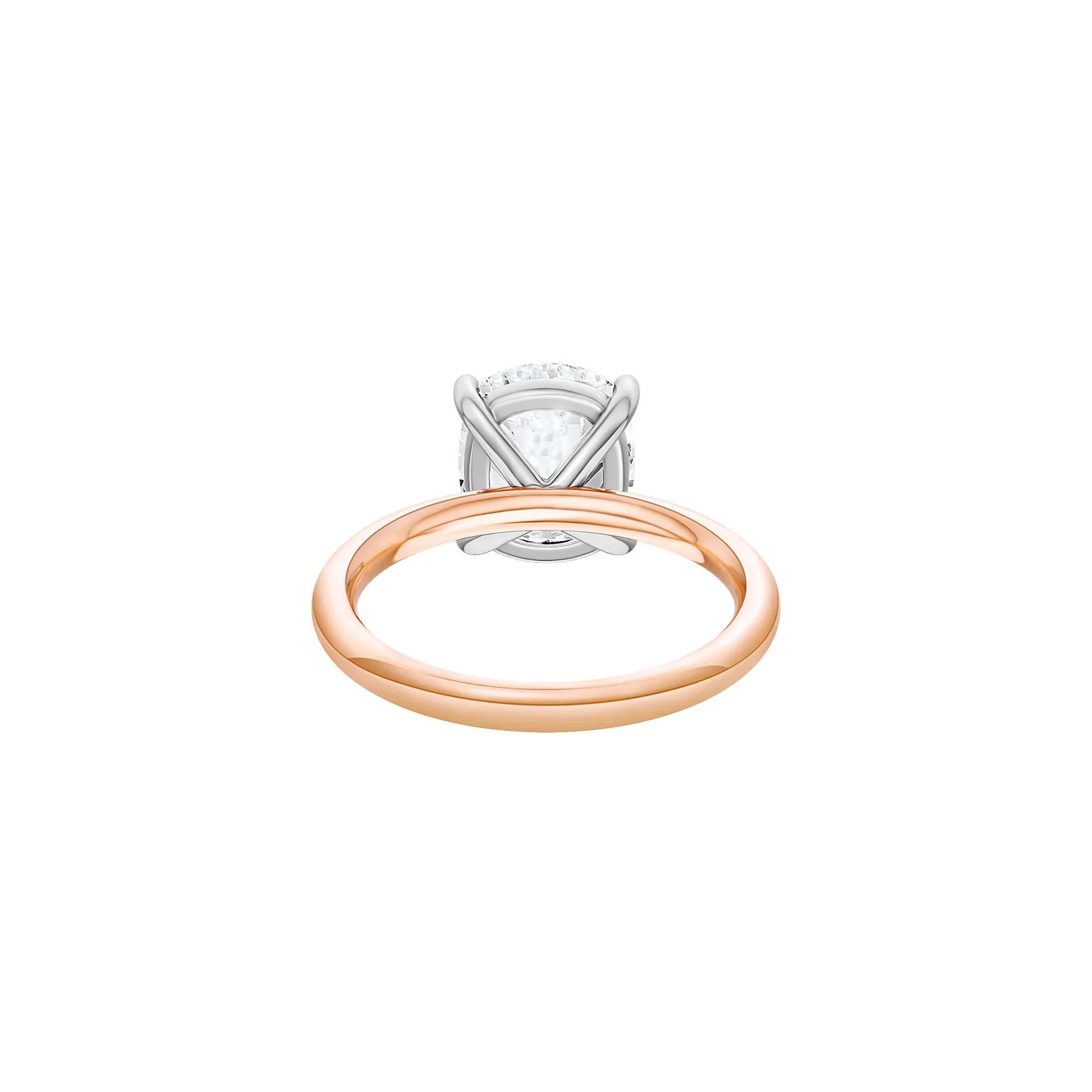 4 CT. Tw. Lab Grown Diamond Elongated Cushion-Cut Engagement Ring 14K Rose and White Gold Size 7 2mm - Image 4