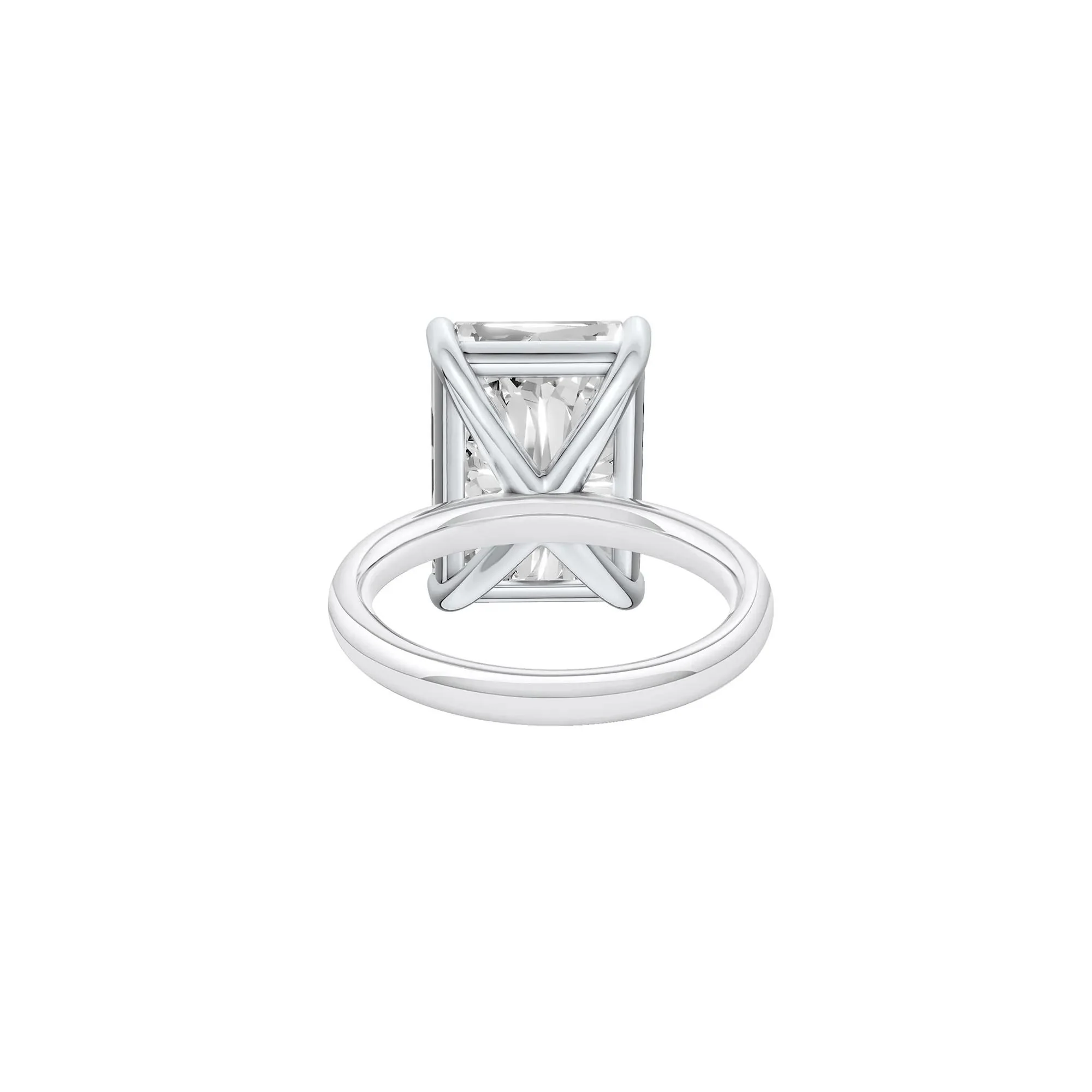 Lab Grown Diamond Radiant-Cut Solitaire Ring Platinum (9 CT.) White Size 6 2mm - Image 4