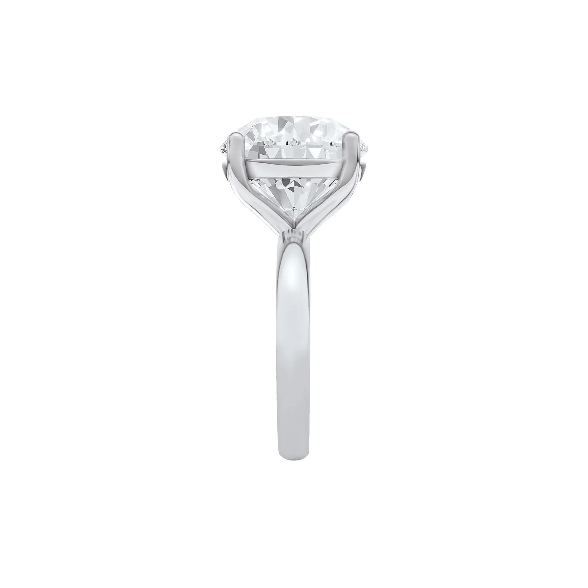 Lab Grown Diamond Round Solitaire Ring Platinum (9 CT.) Round Brilliant Cut White Size 5 2mm - Image 4