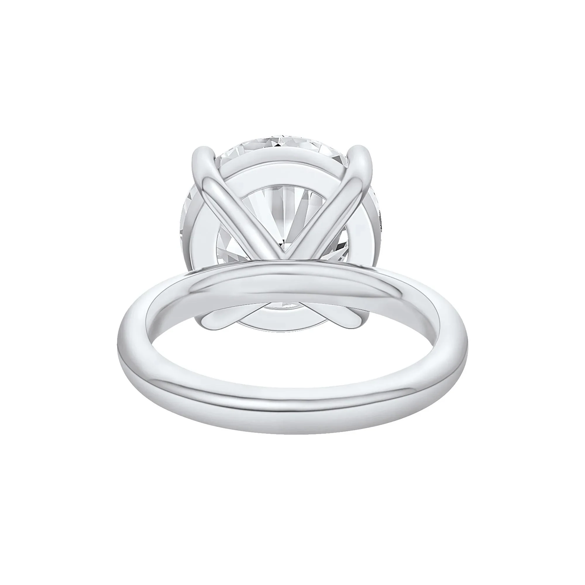 Lab Grown Diamond Round Solitaire Ring Platinum (9 CT.) Round Brilliant Cut White Size 7.5 2mm - Image 5