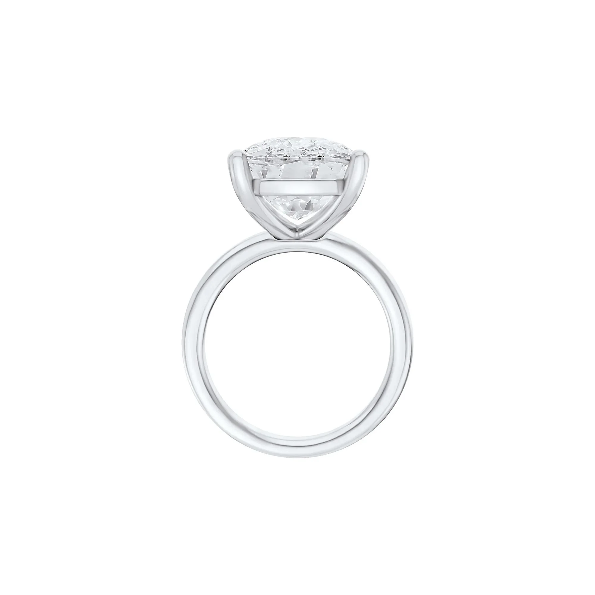 10 CT. Tw. Lab Grown Diamond Elongated Cushion-Cut Engagement Ring Platinum White Size 7 2mm - Image 2