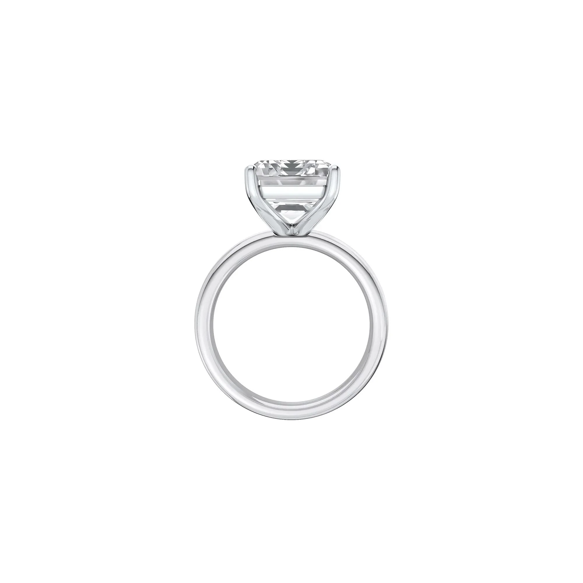 Lab Grown Diamond Emerald-Cut Solitaire Ring 14K White Gold (8 CT.) Size 10.5 2mm - Image 2