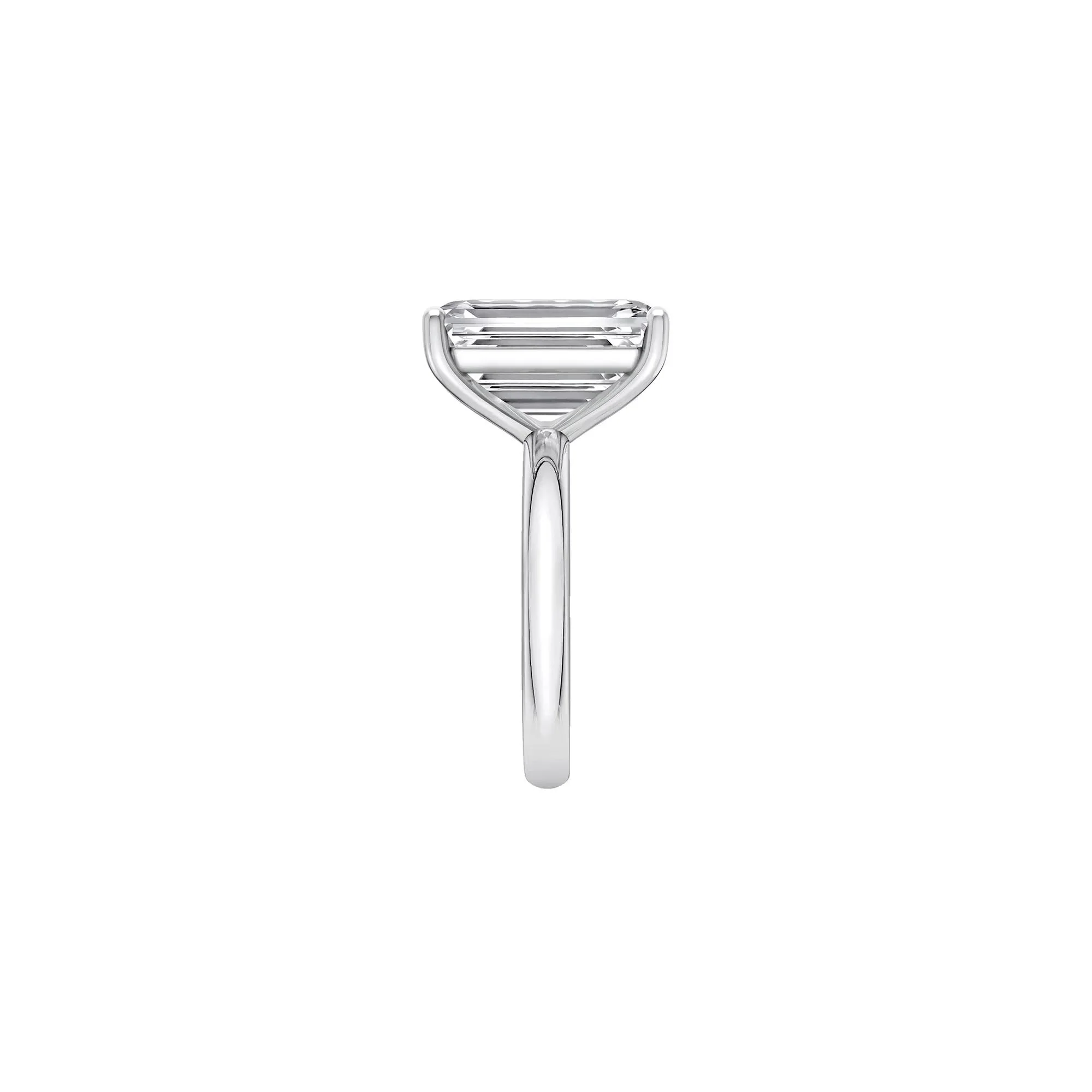 Lab Grown Diamond Emerald-Cut Solitaire Ring 14K White Gold (8 CT.) Size 10.5 2mm - Image 3