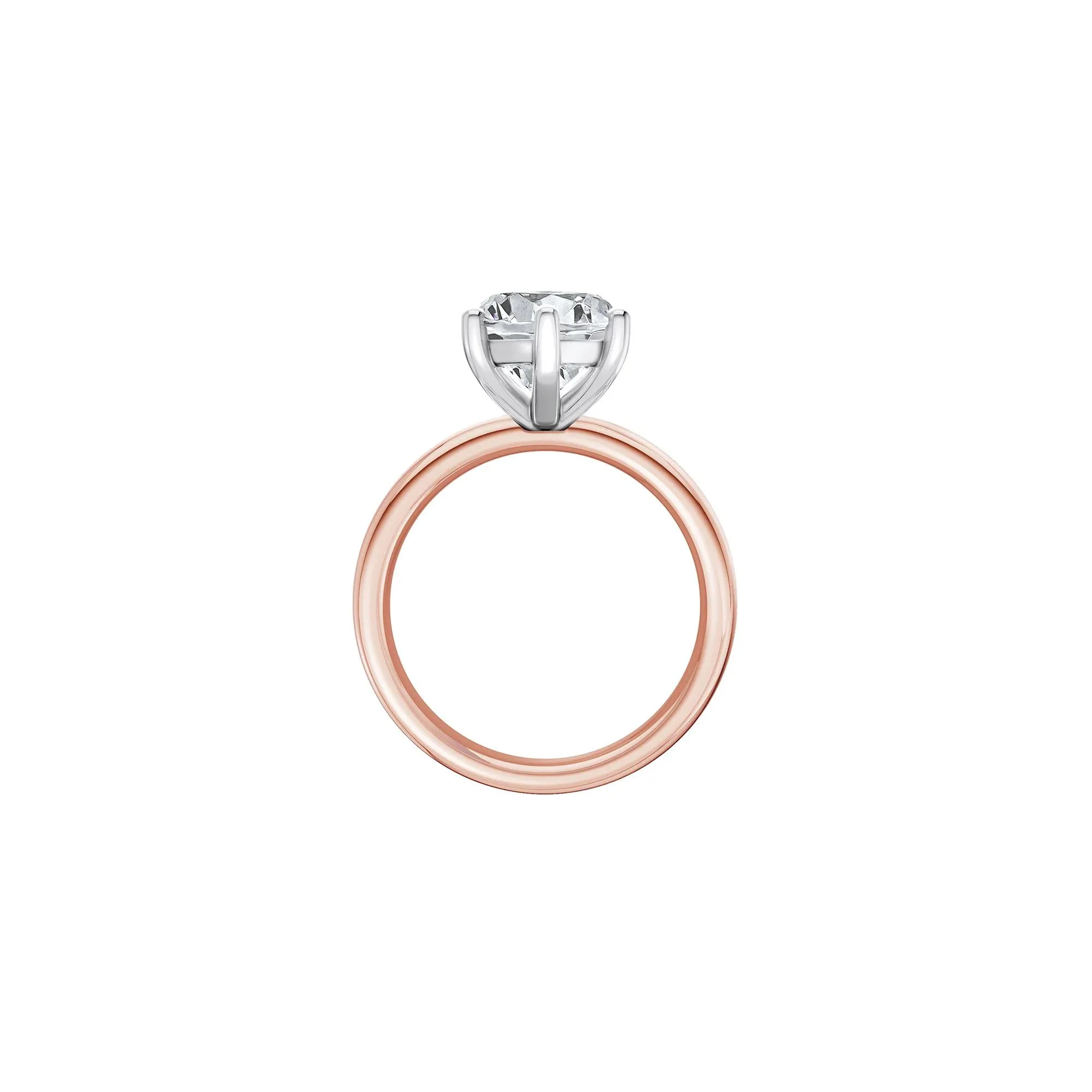 Lab Grown Diamond Marquise Solitaire Engagement Ring 14K Rose & White Gold (5 CT.) Size 9 2mm - Image 2