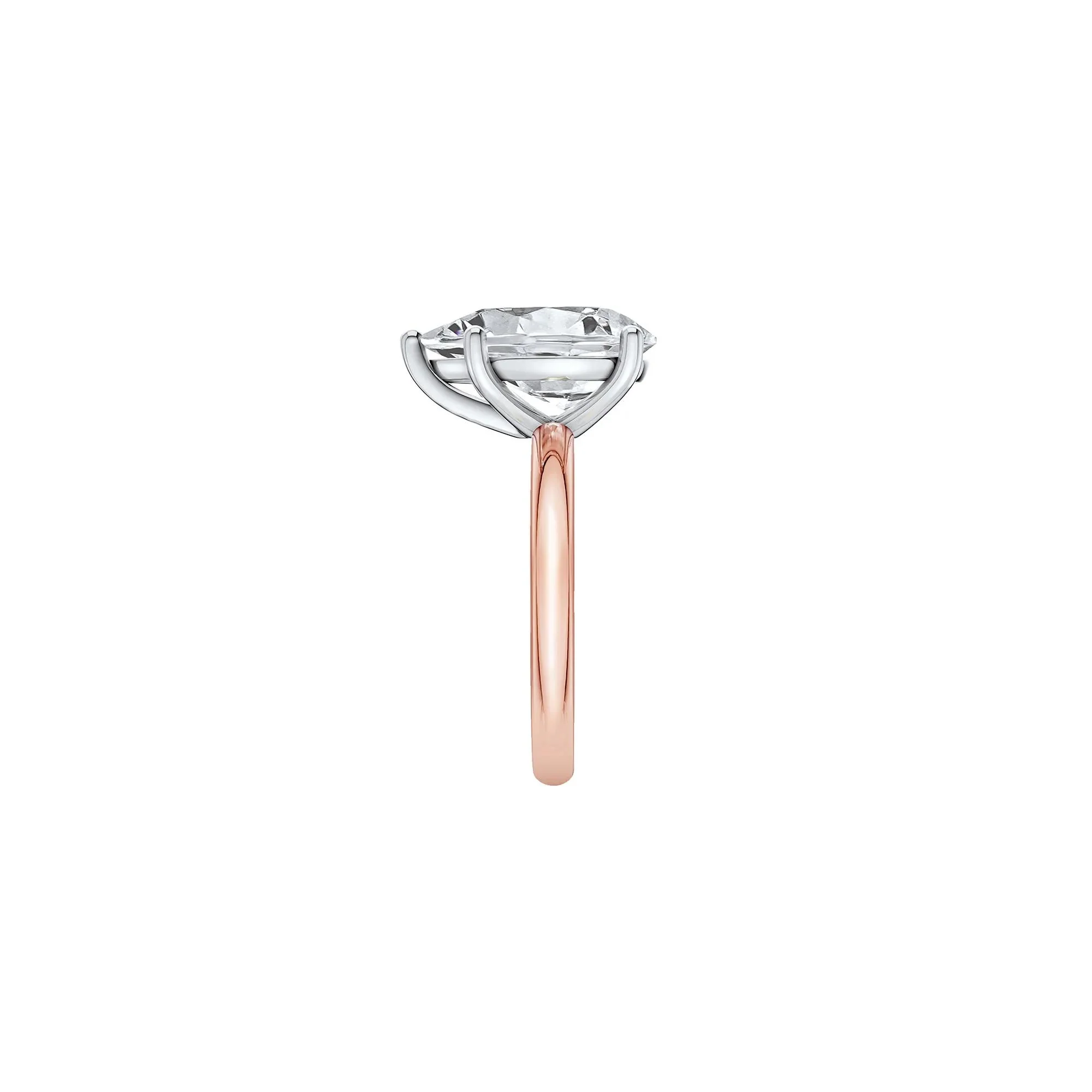 Lab Grown Diamond Pear-Shaped Solitaire Ring Rose Size 9.5 2mm - Image 3