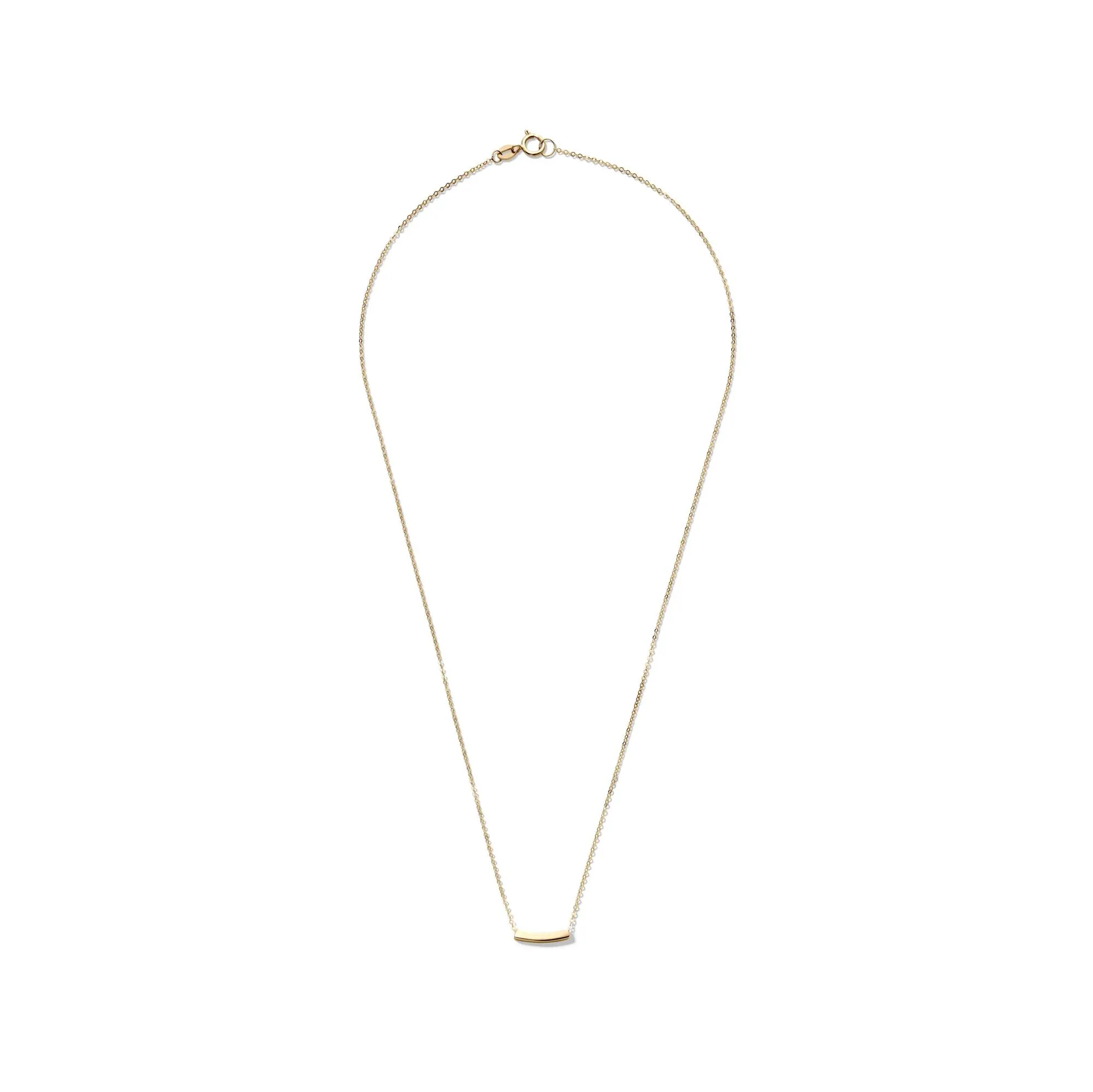 Bar Pendant Necklace 14K Yellow Gold Size 18" - Image 2