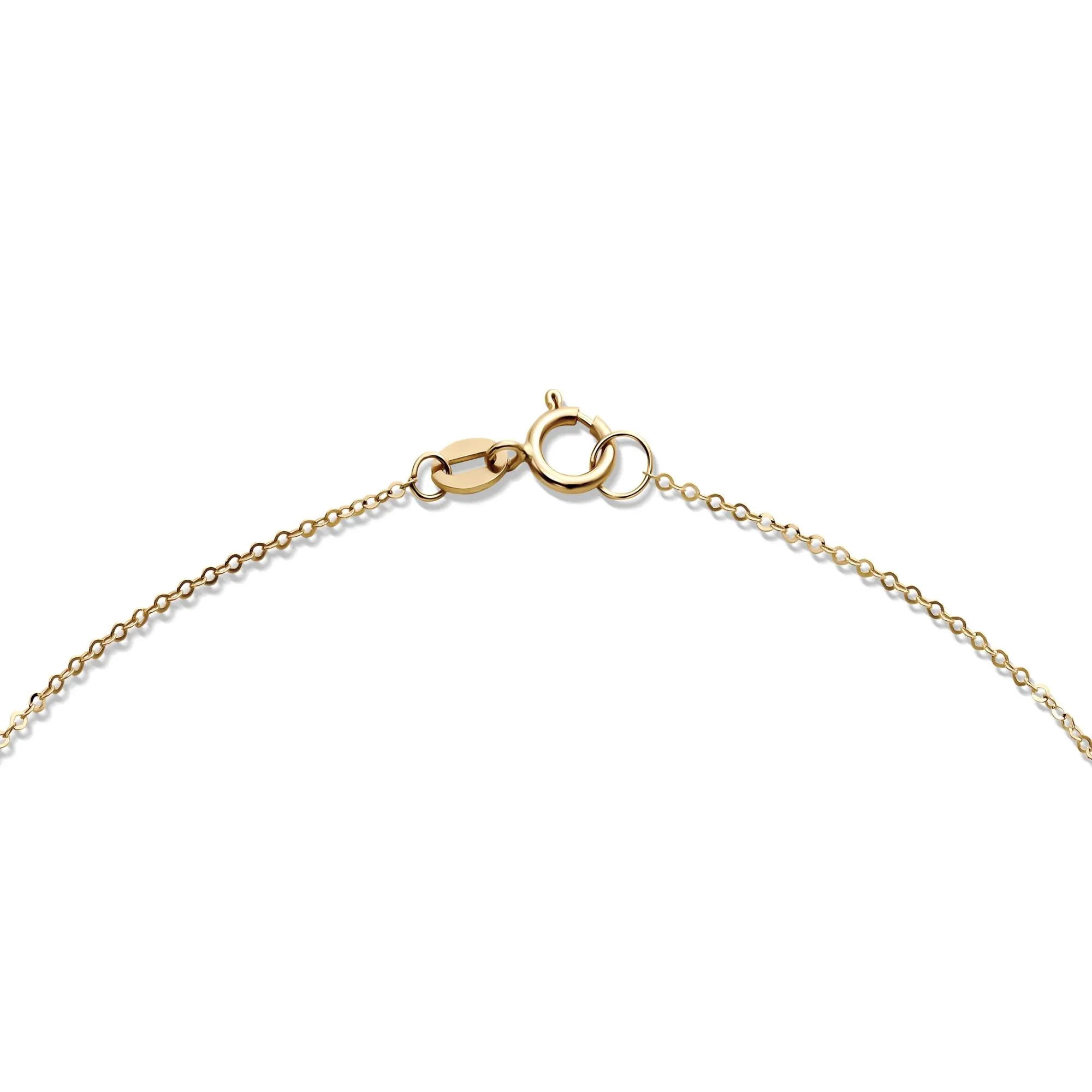 Bar Pendant Necklace 14K Yellow Gold Size 18" - Image 3