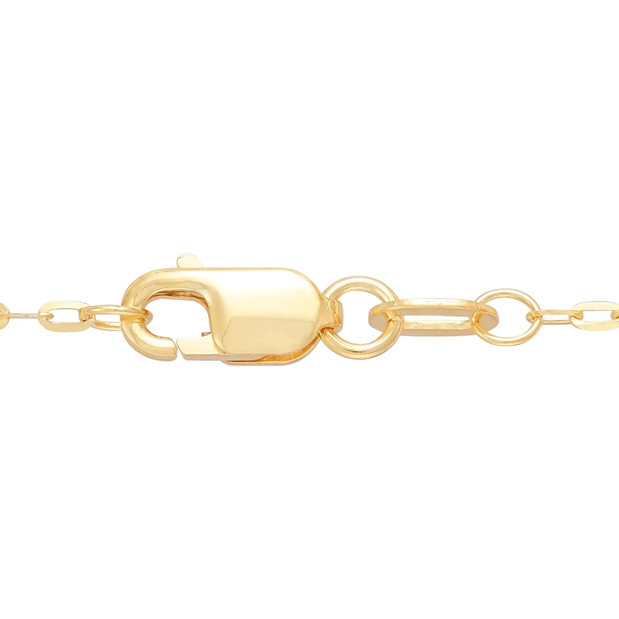 Squared Rolo Chain 14K Yellow Gold Necklace Size 18" - Image 3