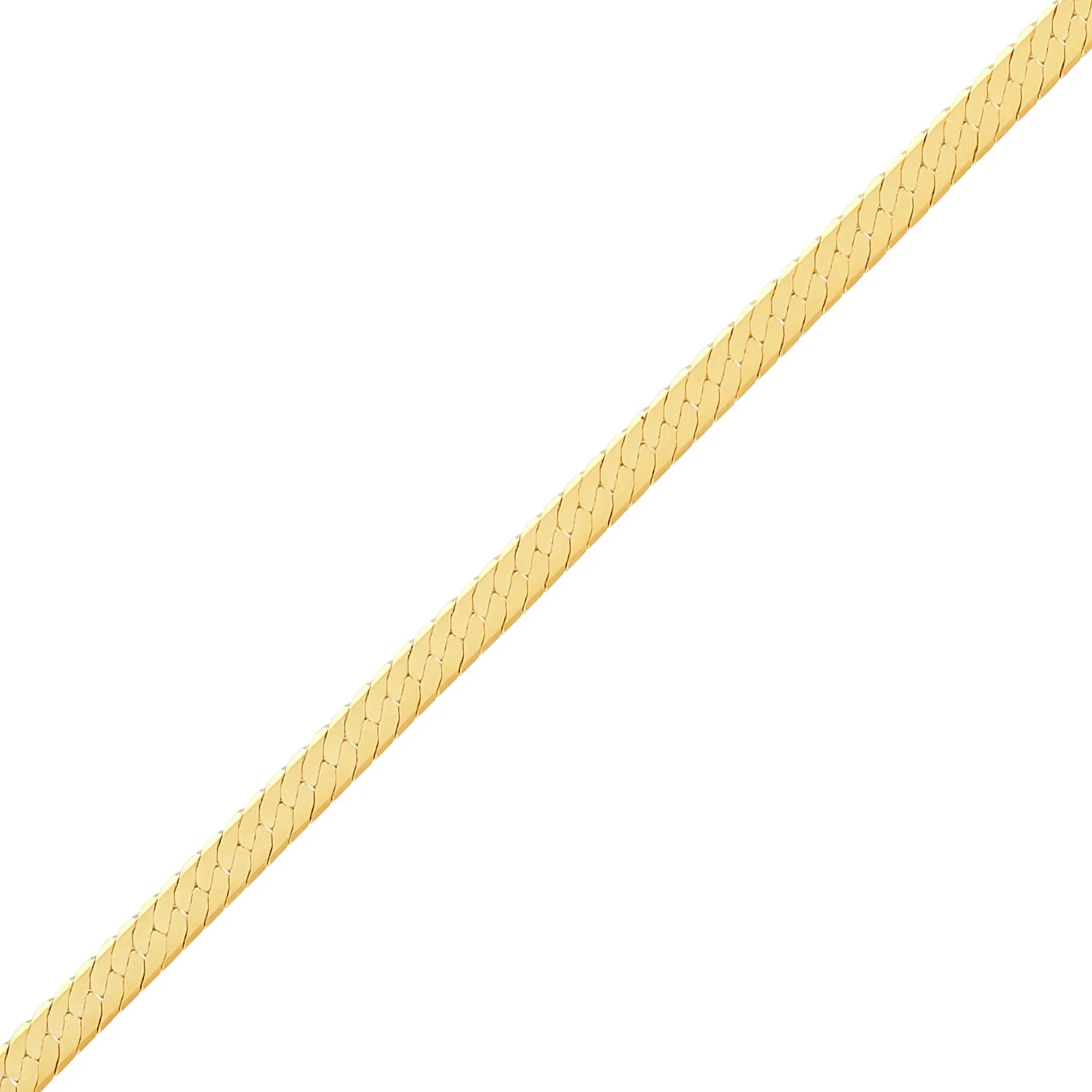 Herringbone Chain Necklace 14K Yellow Gold Size 18" - Image 2