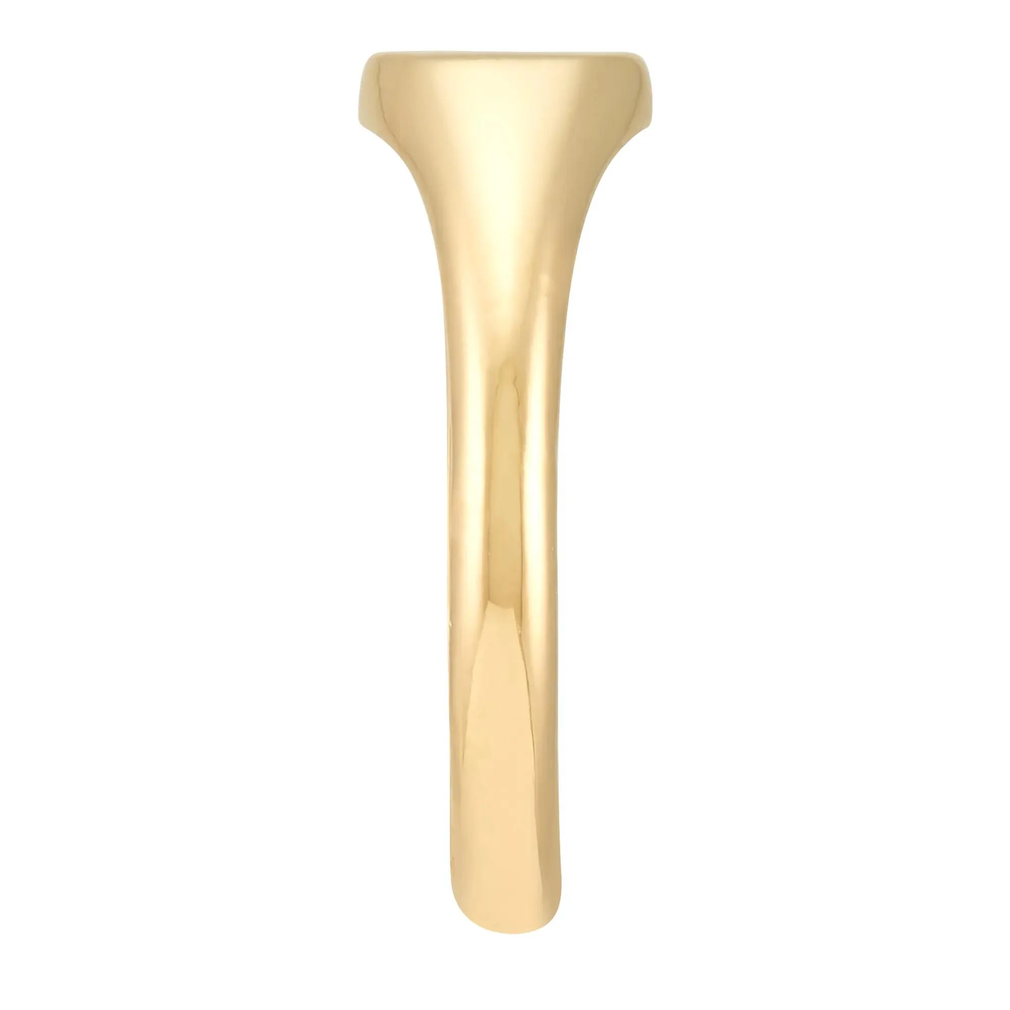 Polished Round Signet Ring 14K Yellow Gold Size 6.5 - Image 3