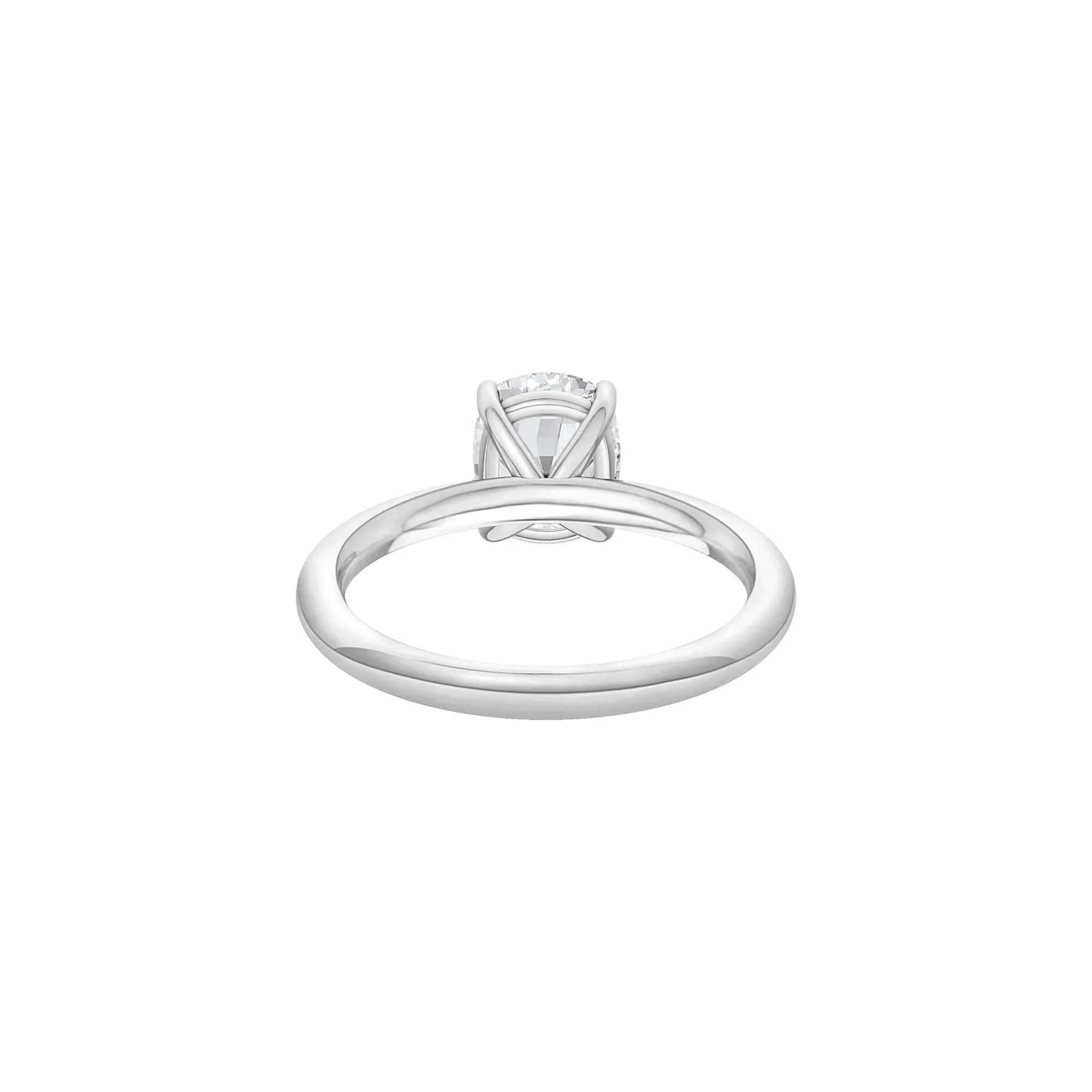 1/2 CT. Tw. Lab Grown Diamond Elongated Cushion-Cut Engagement Ring 14K White Gold Size 6 2mm - Image 4