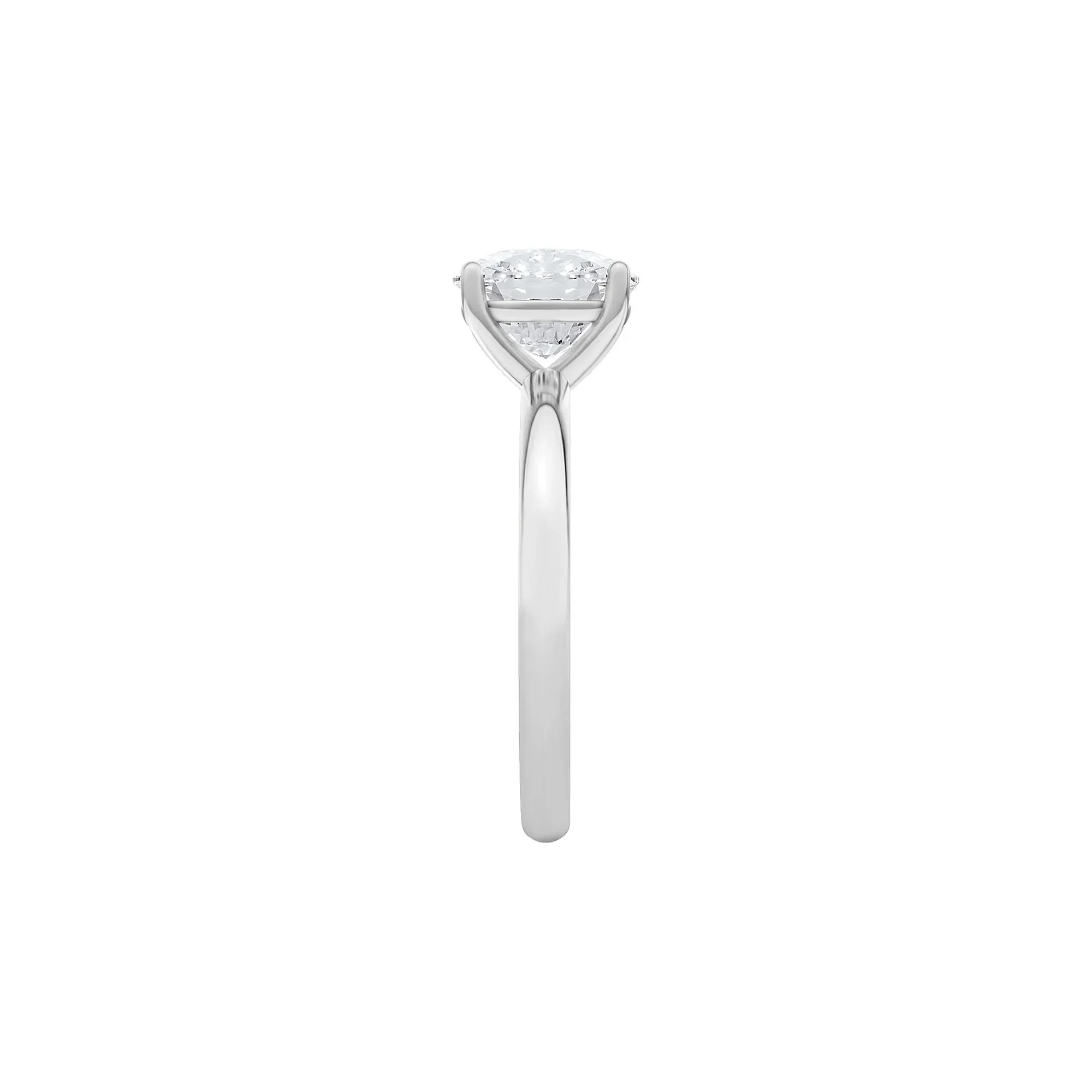 1/2 CT. Tw. Lab Grown Diamond Elongated Cushion-Cut Engagement Ring 14K White Gold Size 7.5 2mm - Image 3