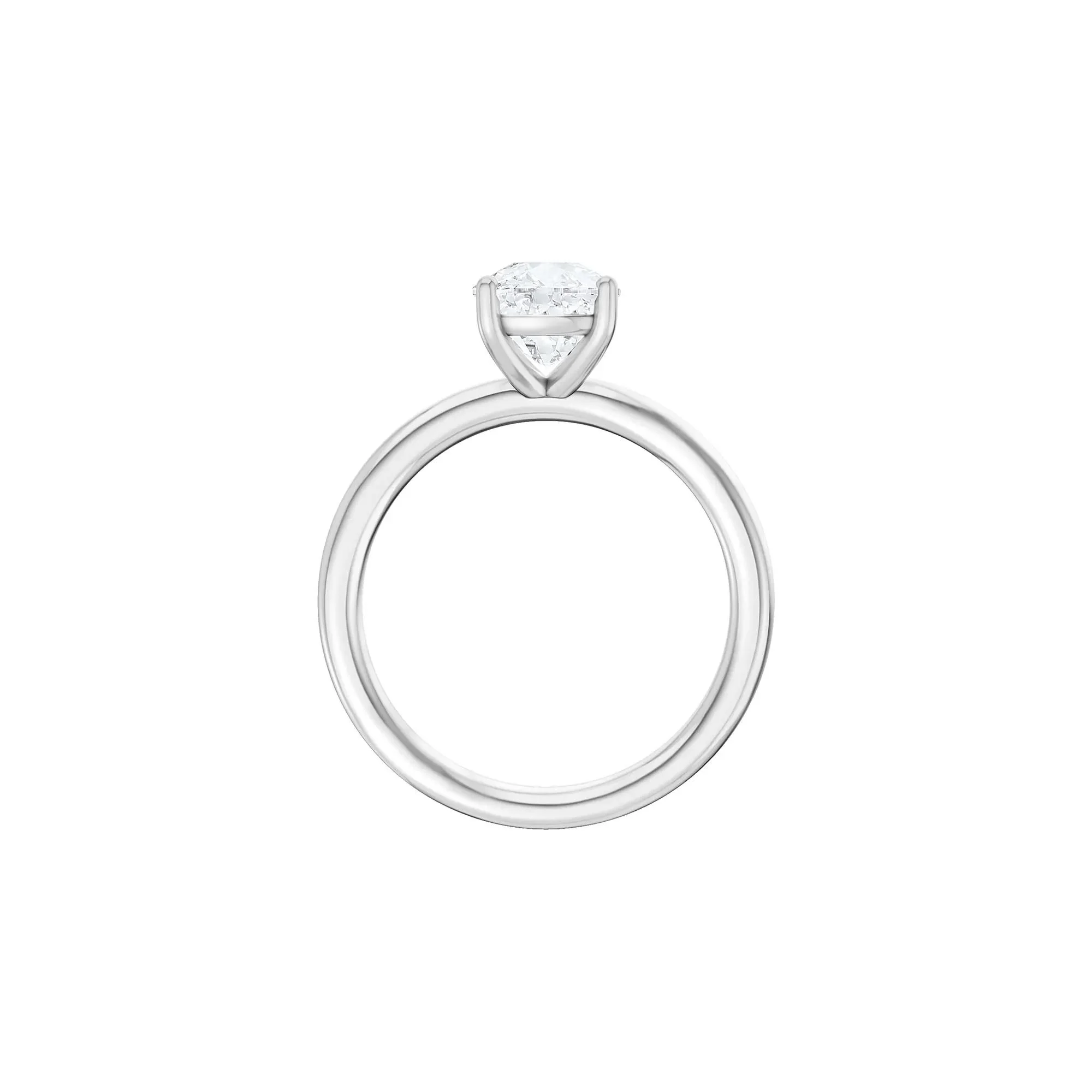 1/2 CT. Tw. Lab Grown Diamond Elongated Cushion-Cut Engagement Ring 14K White Gold Size 9.5 2mm - Image 2