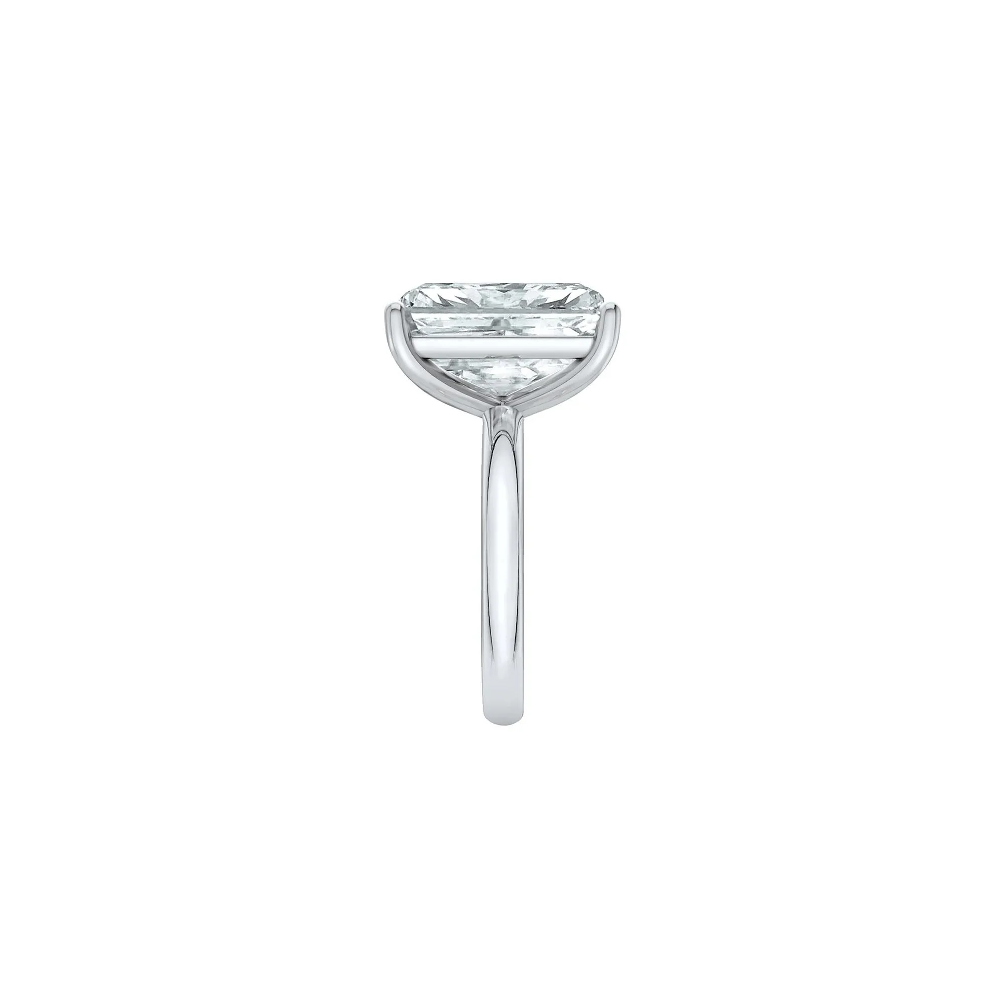 Lab Grown Diamond Radiant-Cut Solitaire Ring 14K White Gold (7 CT.) Size 11.5 2mm - Image 3