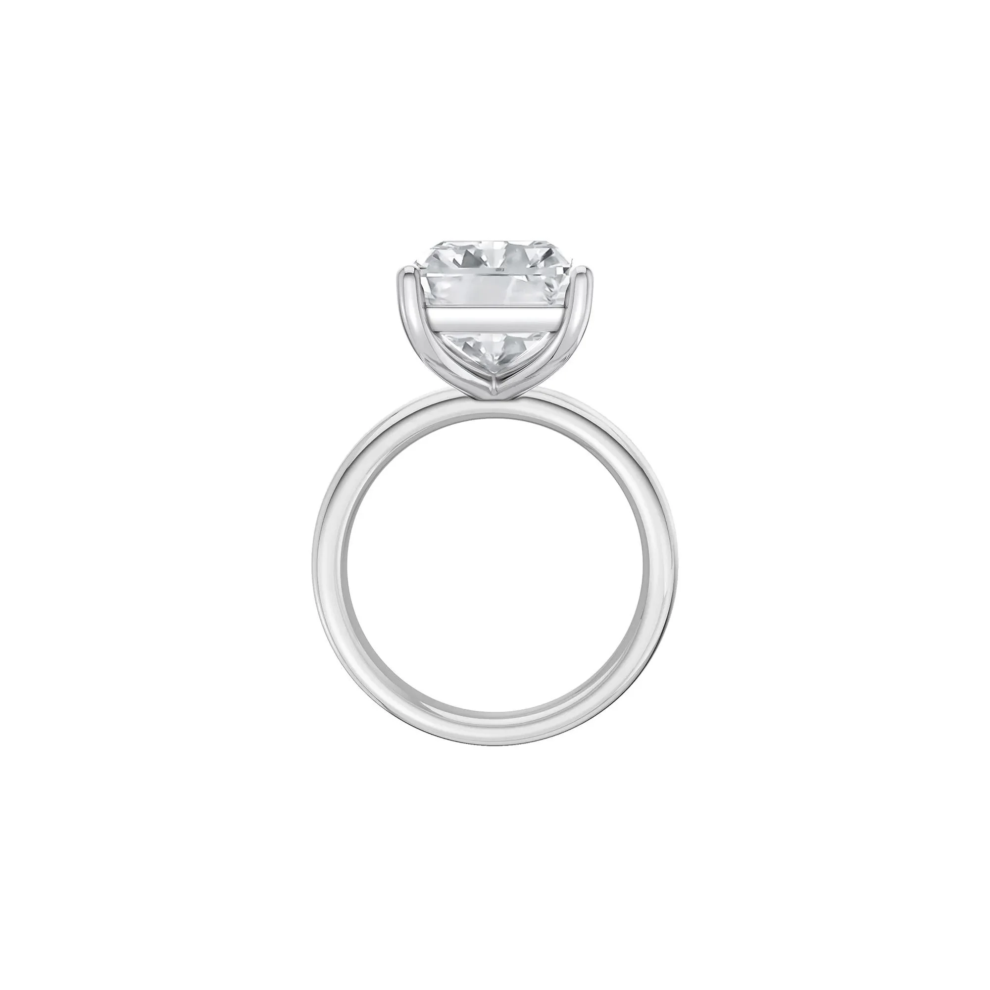 Lab Grown Diamond Radiant-Cut Solitaire Ring Platinum (7 CT.) White Size 11 2mm - Image 2