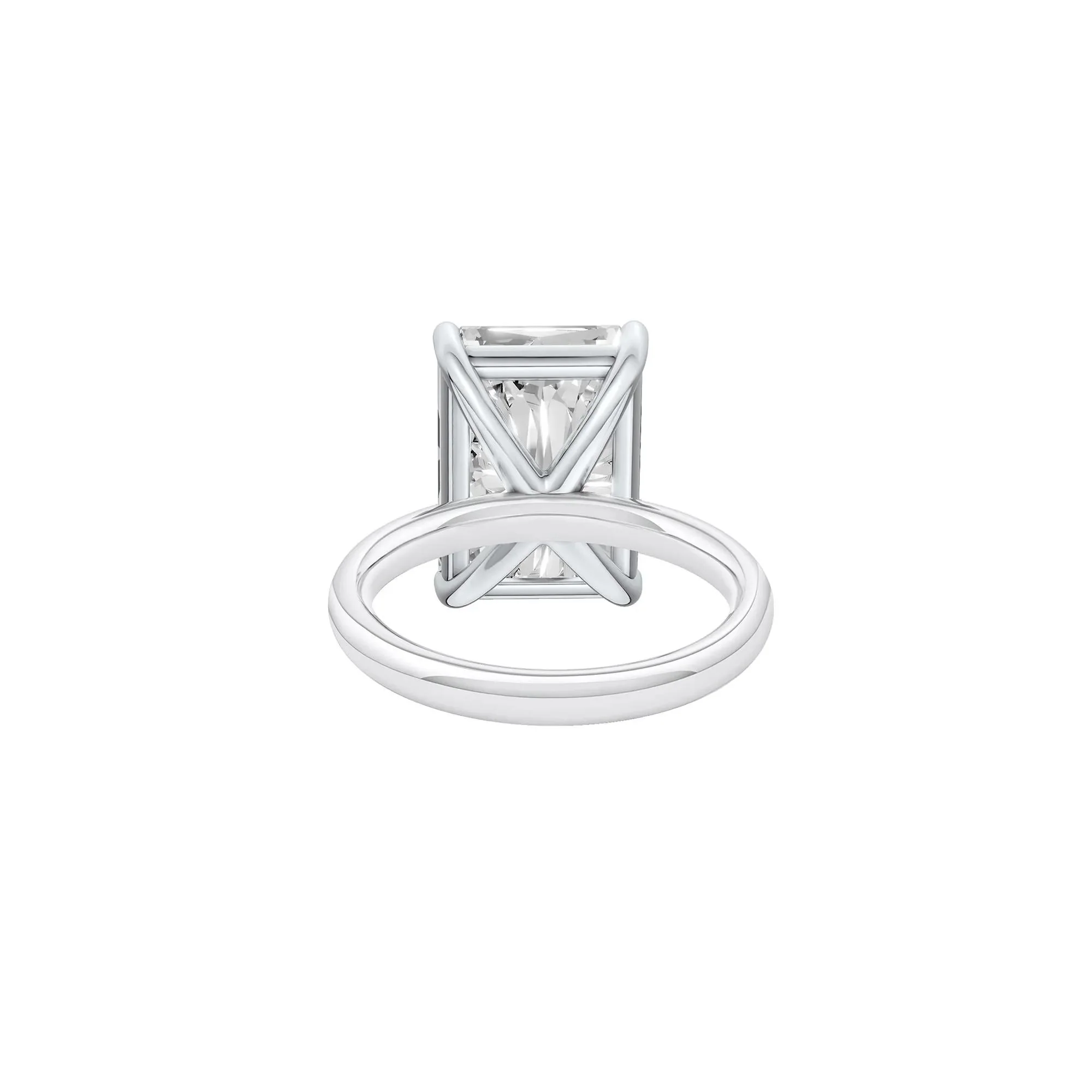 Lab Grown Diamond Radiant-Cut Solitaire Ring Platinum (7 CT.) White Size 6 2mm - Image 4