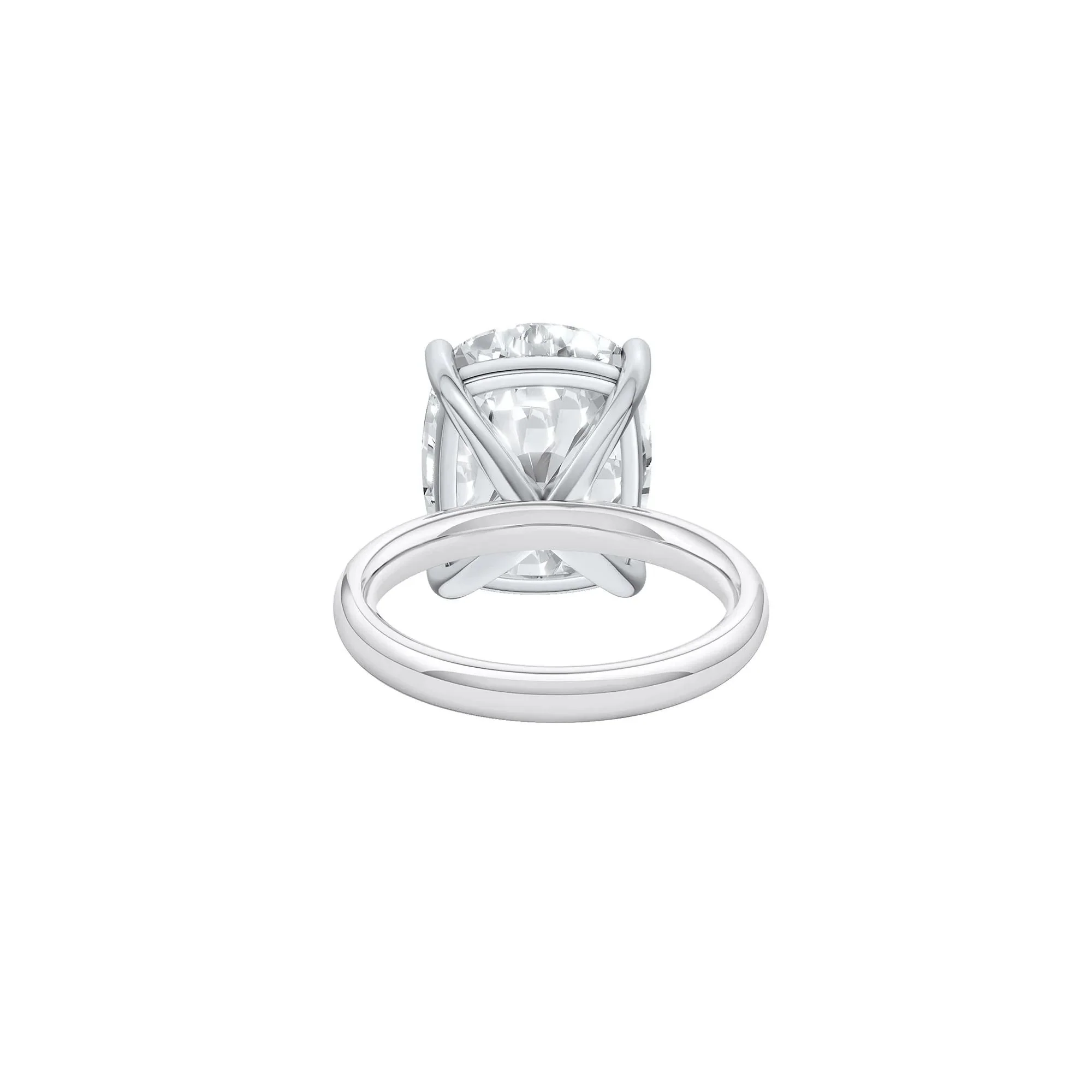 9 CT. Tw. Lab Grown Diamond Elongated Cushion-Cut Engagement Ring Platinum White Size 4.5 2mm - Image 4