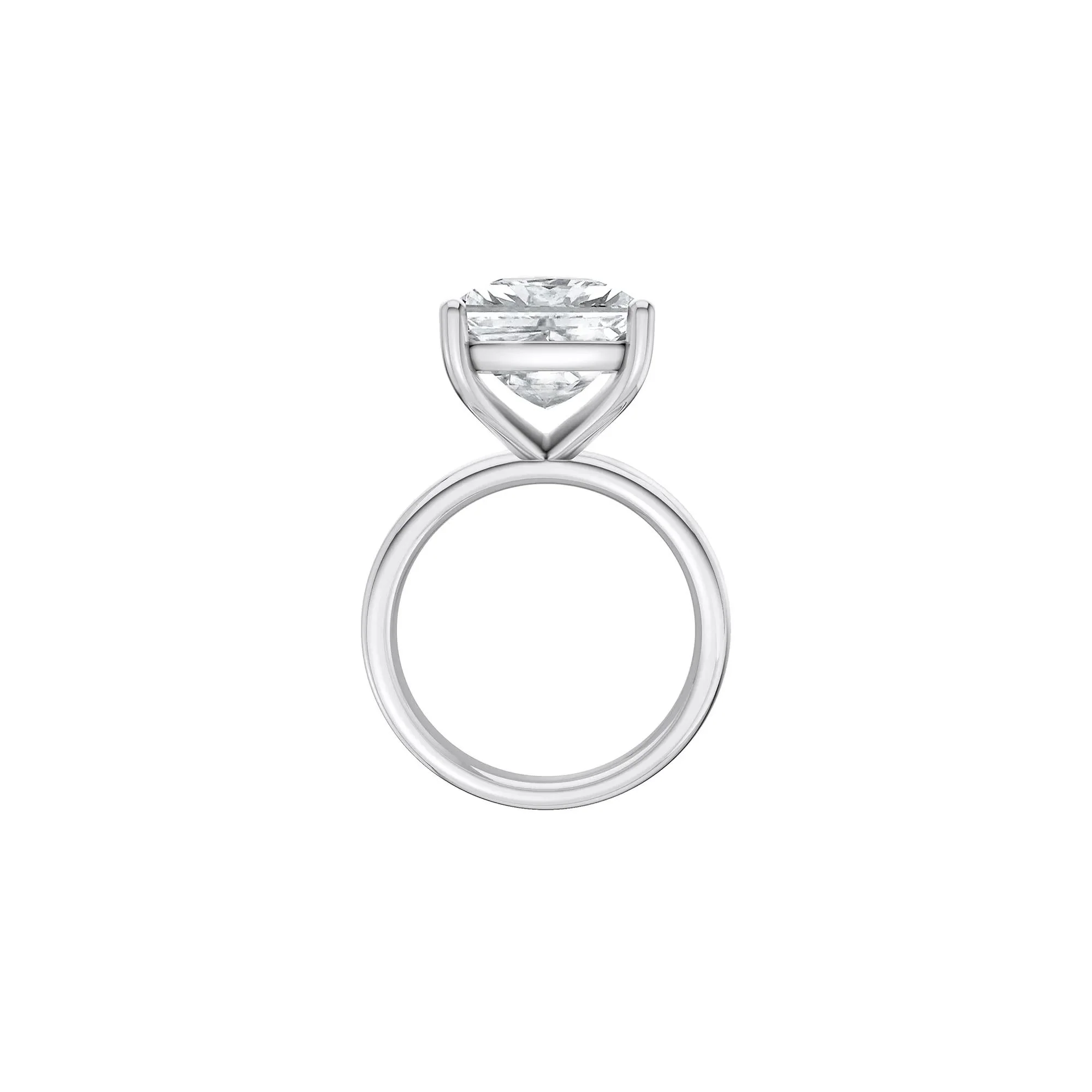 9 CT. Tw. Lab Grown Diamond Elongated Cushion-Cut Engagement Ring Platinum White Size 5.5 2mm - Image 2