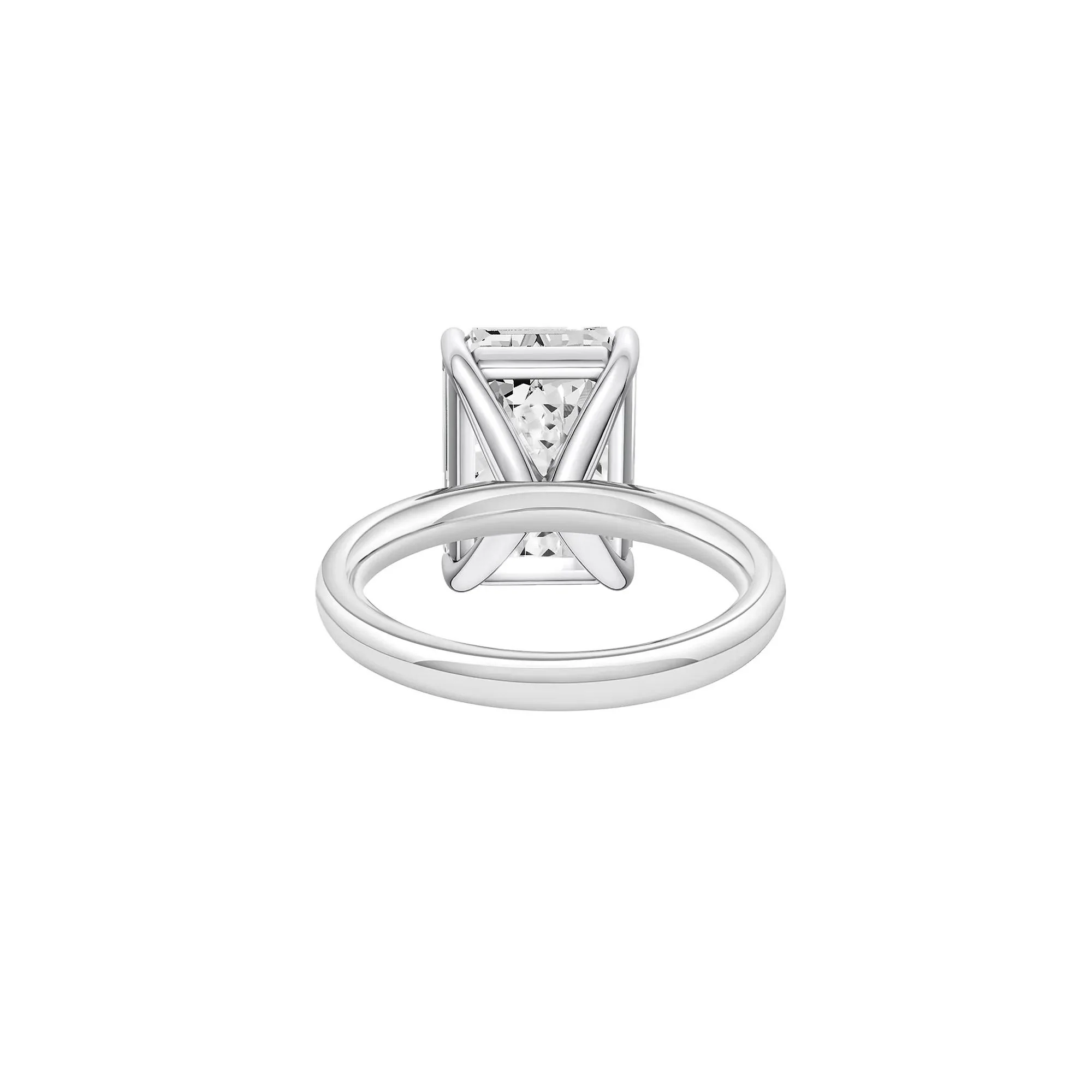 Lab Grown Diamond Emerald-Cut Solitaire Engagement Ring 14K White Gold (7 CT.) Size 5.5 2mm - Image 4