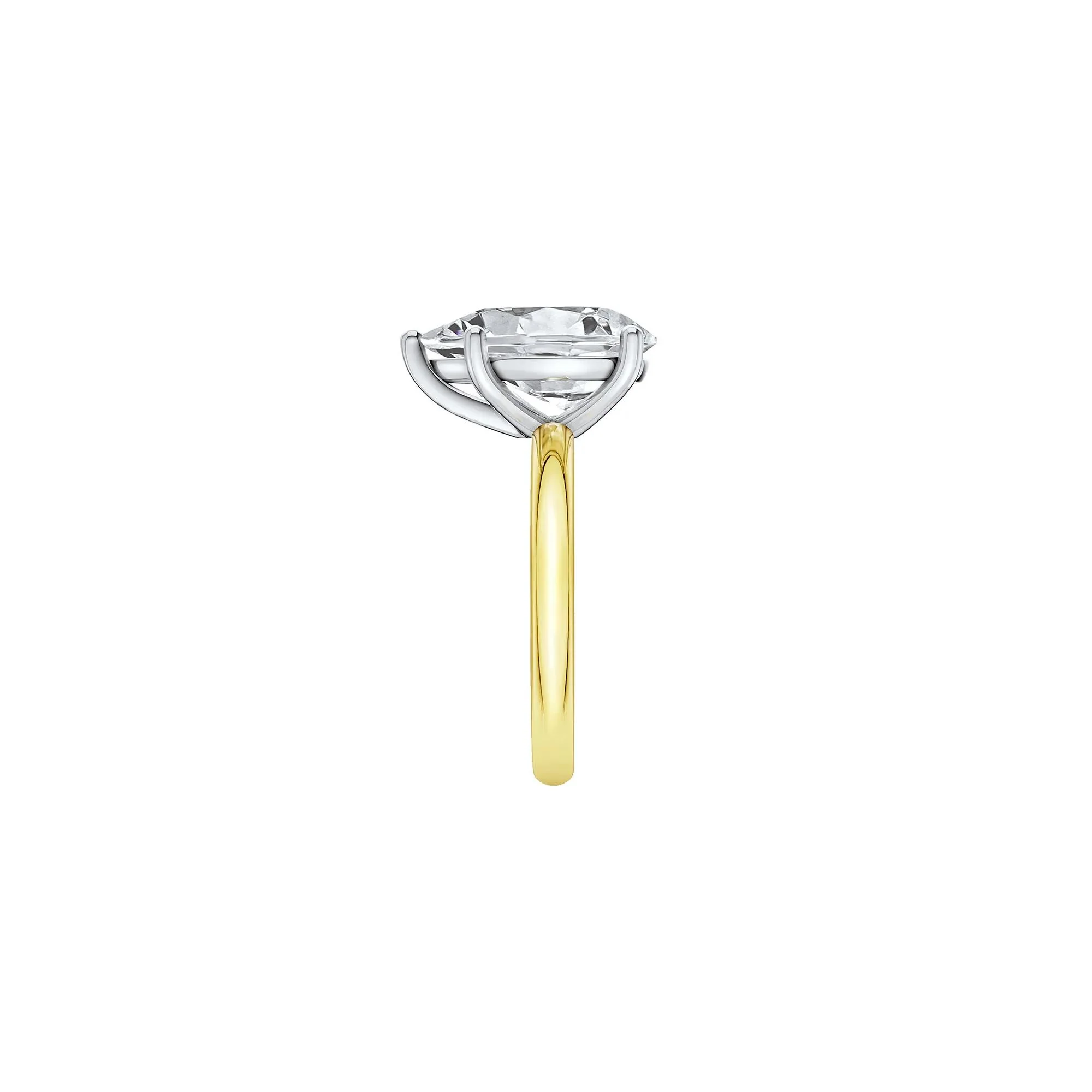 Lab Grown Diamond Pear-Shaped Solitaire Ring Yellow Size 7 2mm - Image 3