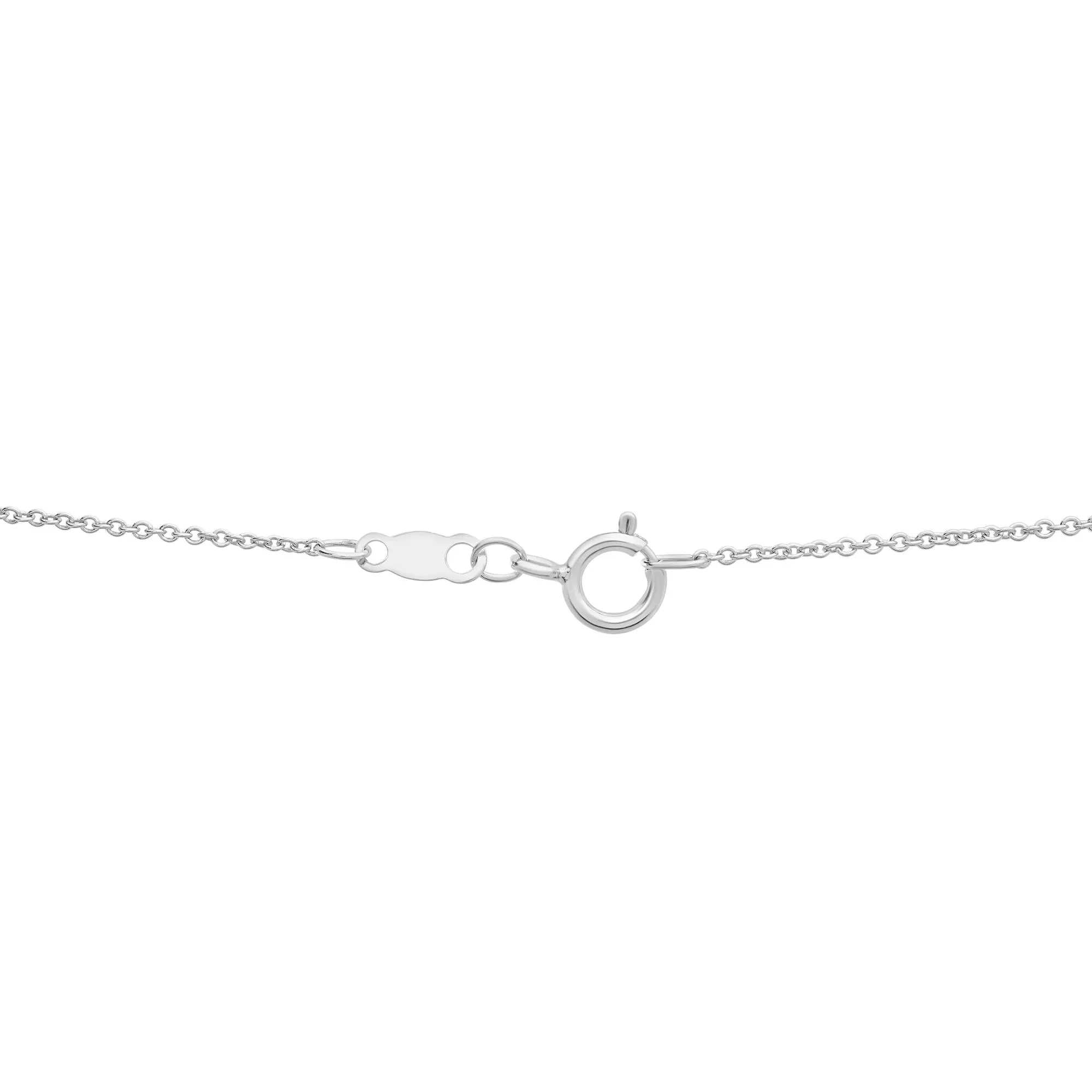 Lab-Created Ruby and Diamond Accent Ladybug Pendant Necklace .925 Sterling Silver White Size 18" - Image 3