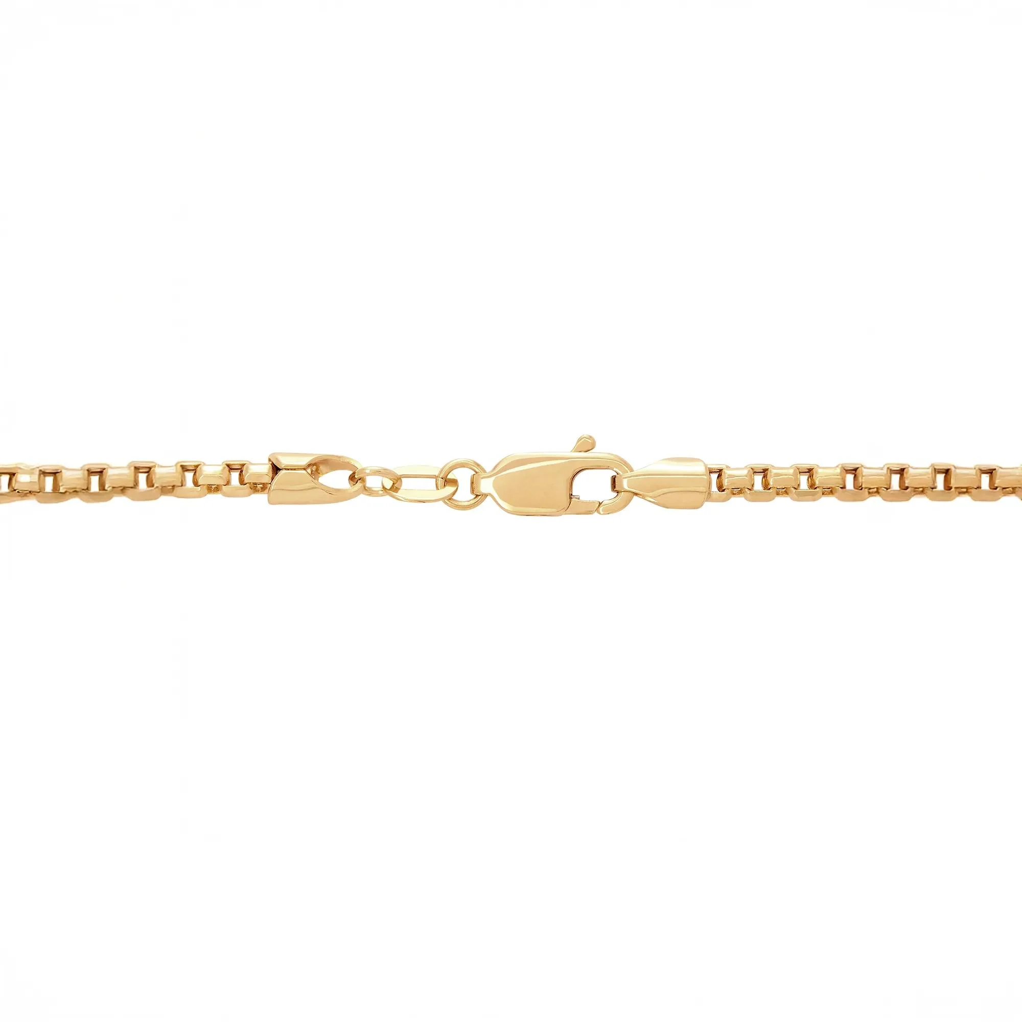 Hollow Box Chain 14K Yellow Gold Necklace Size 30" - Image 2