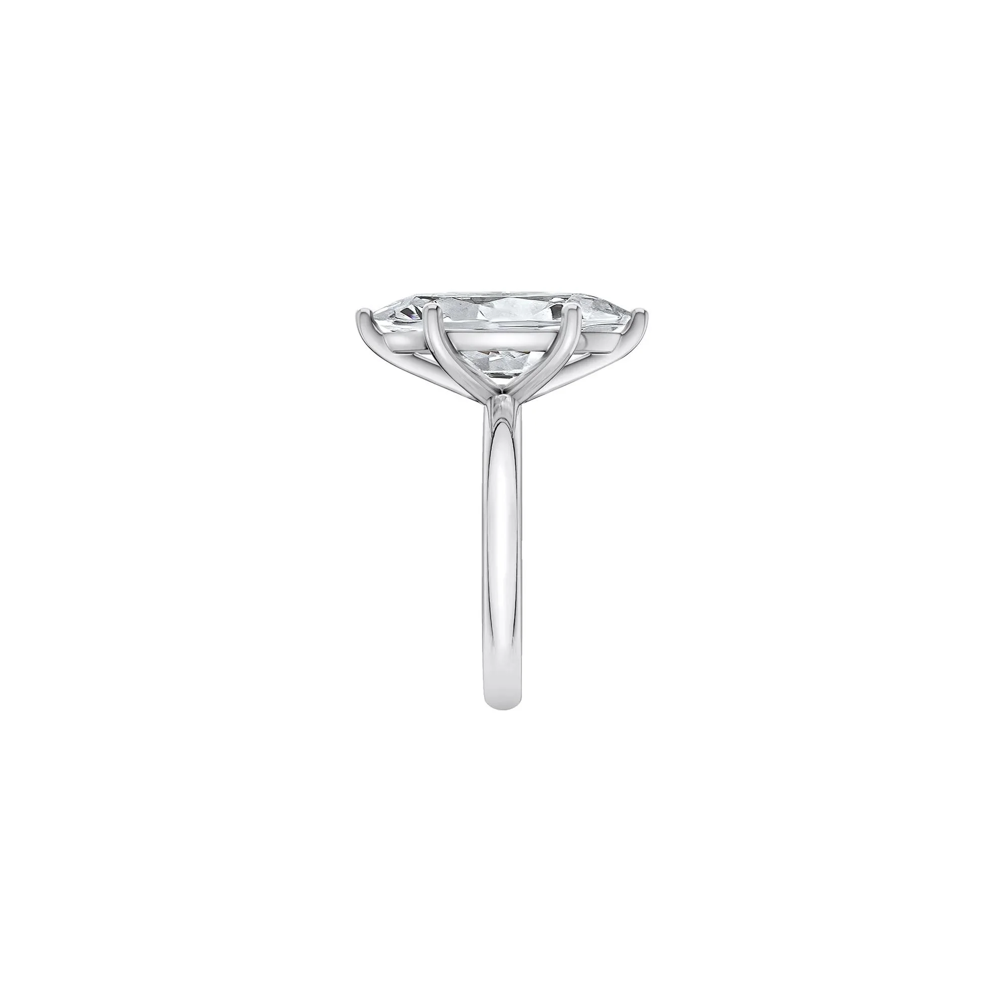 Lab Grown Diamond Marquise Solitaire Engagement Ring Platinum (5 CT.) White Size 9.5 2mm - Image 3