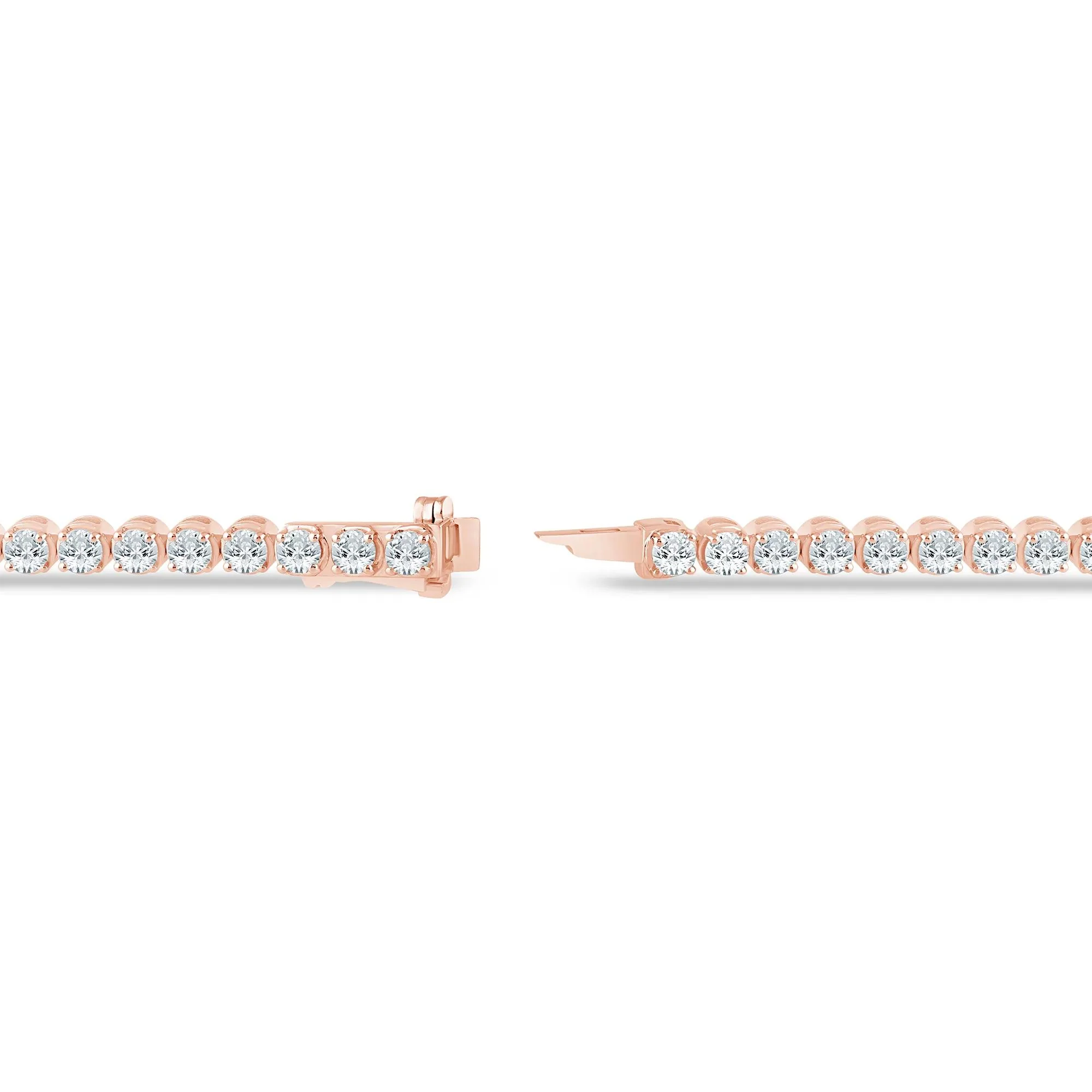 7 CT. Tw. Diamond Tennis Bracelet 10K Rose Gold Size 4.40mm - Image 2