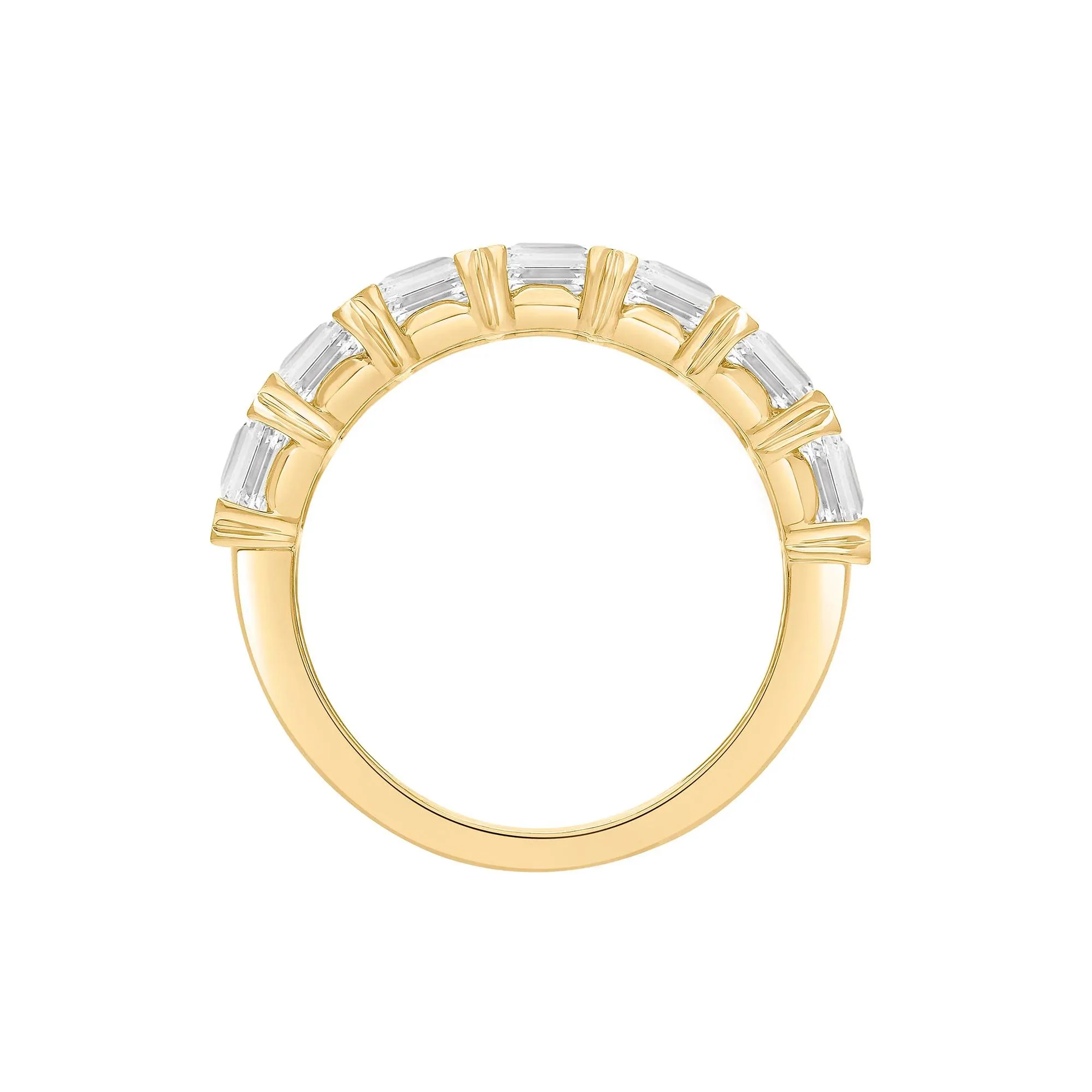 5 CT. Tw. Lab Grown Diamond Radiant Anniversary Band Ring 14K Yellow Gold Size 9 - Image 2