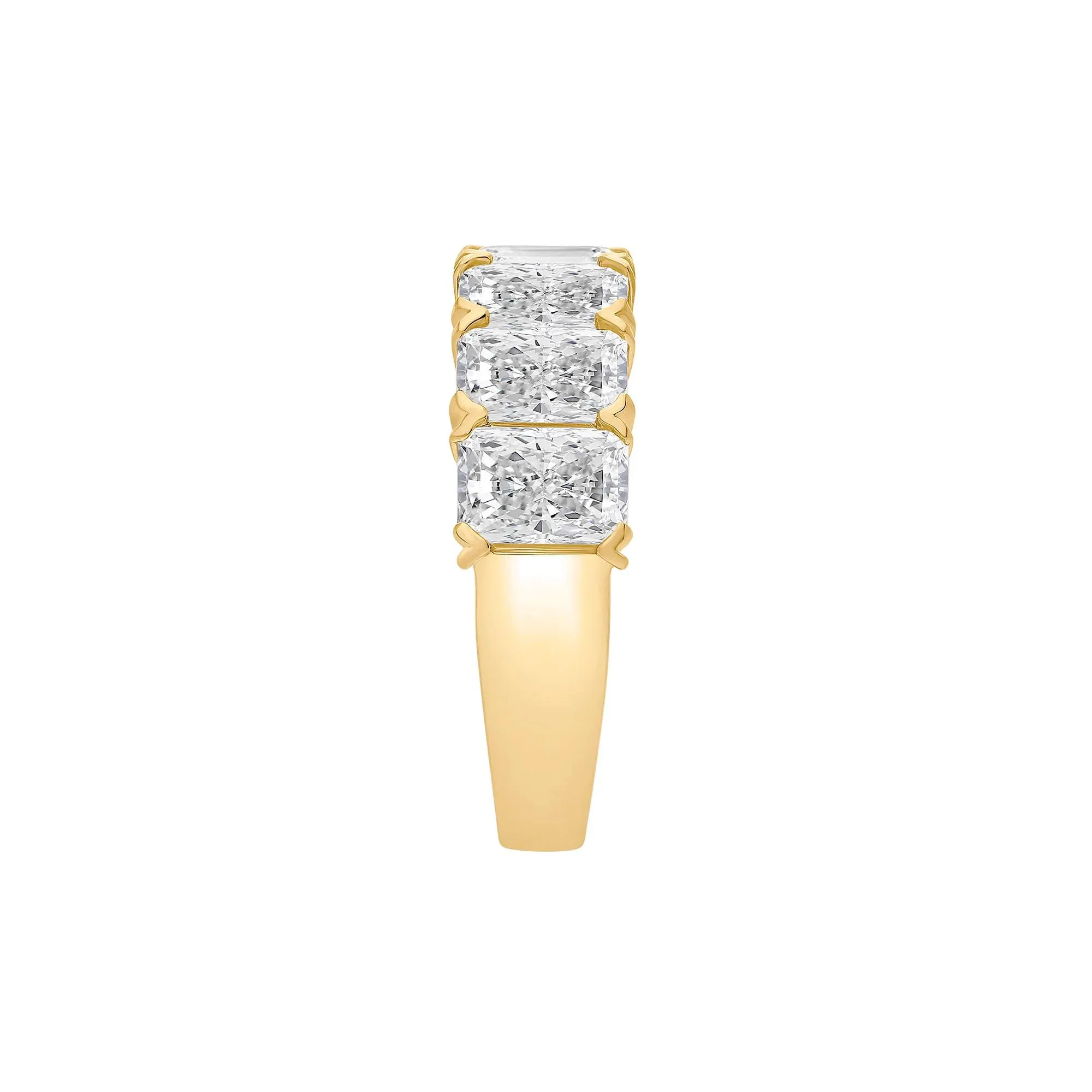 5 CT. Tw. Lab Grown Diamond Radiant Anniversary Band Ring 14K Yellow Gold Size 9 - Image 3