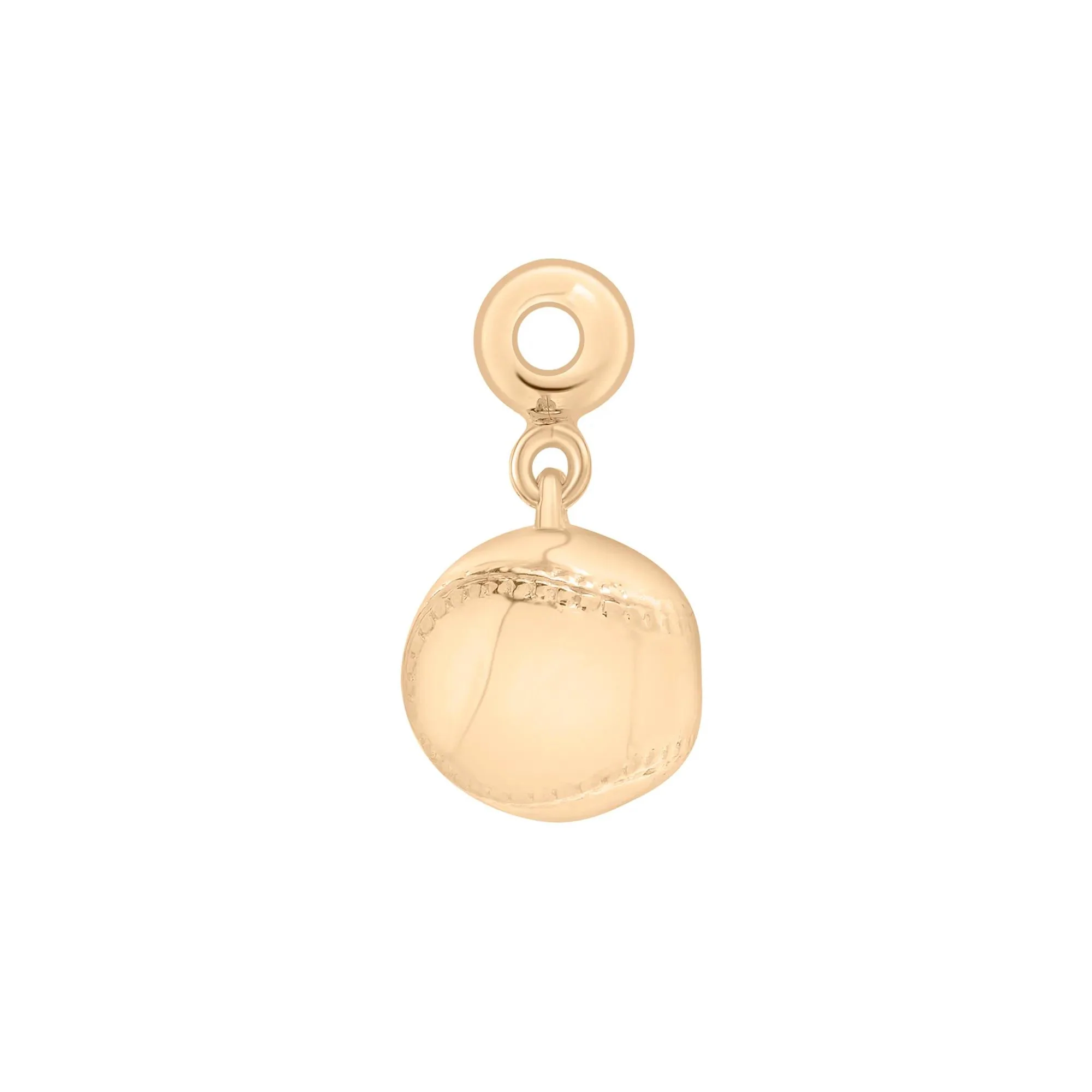 Baseball Bead Charm Vermeil Yellow Size 13.50mm - Image 2
