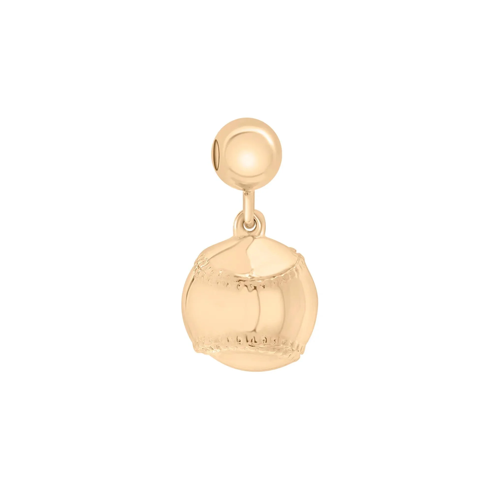 Baseball Bead Charm Vermeil Yellow Size 13.50mm - Image 3