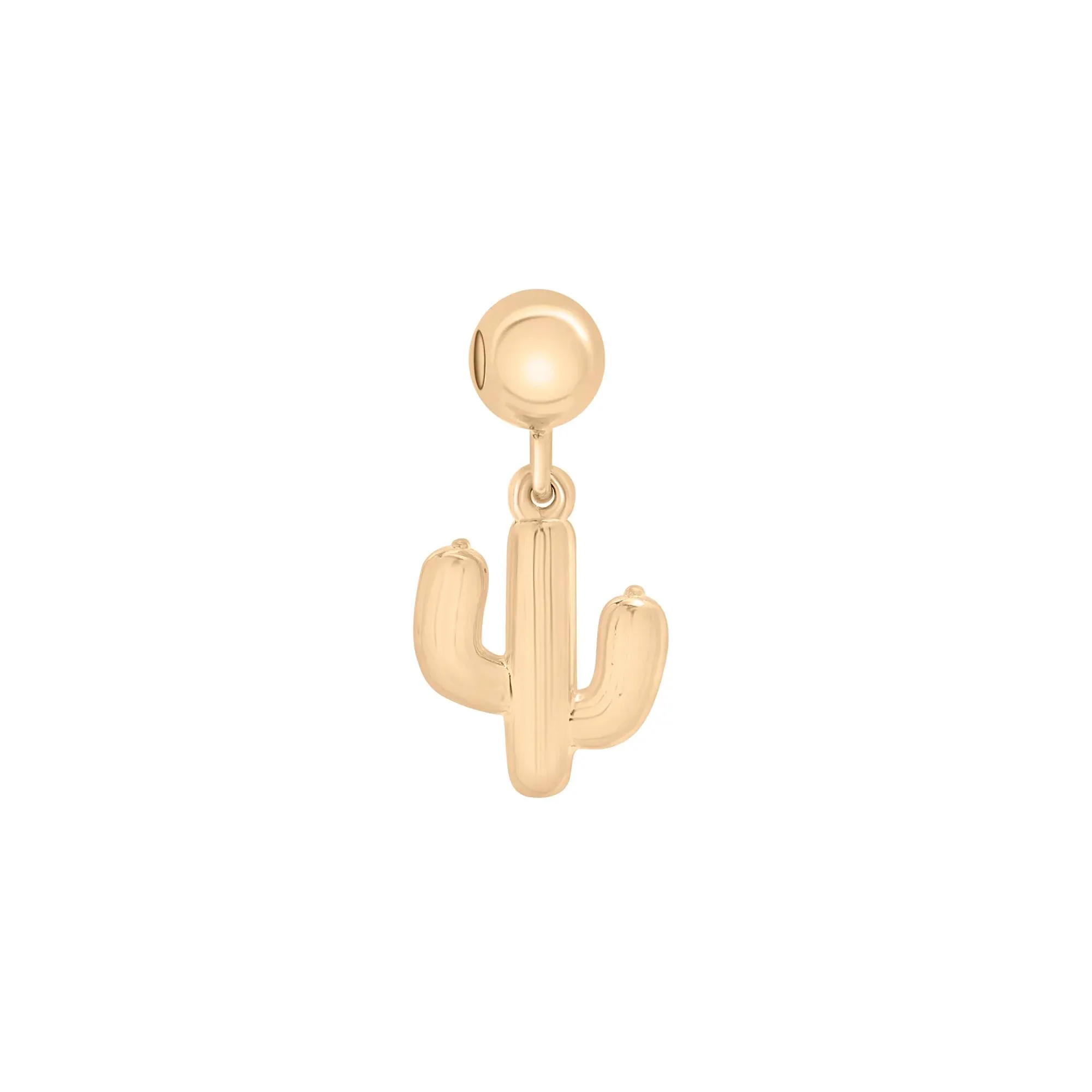 Cactus Bead Charm Vermeil Yellow Size 14.00mm - Image 3