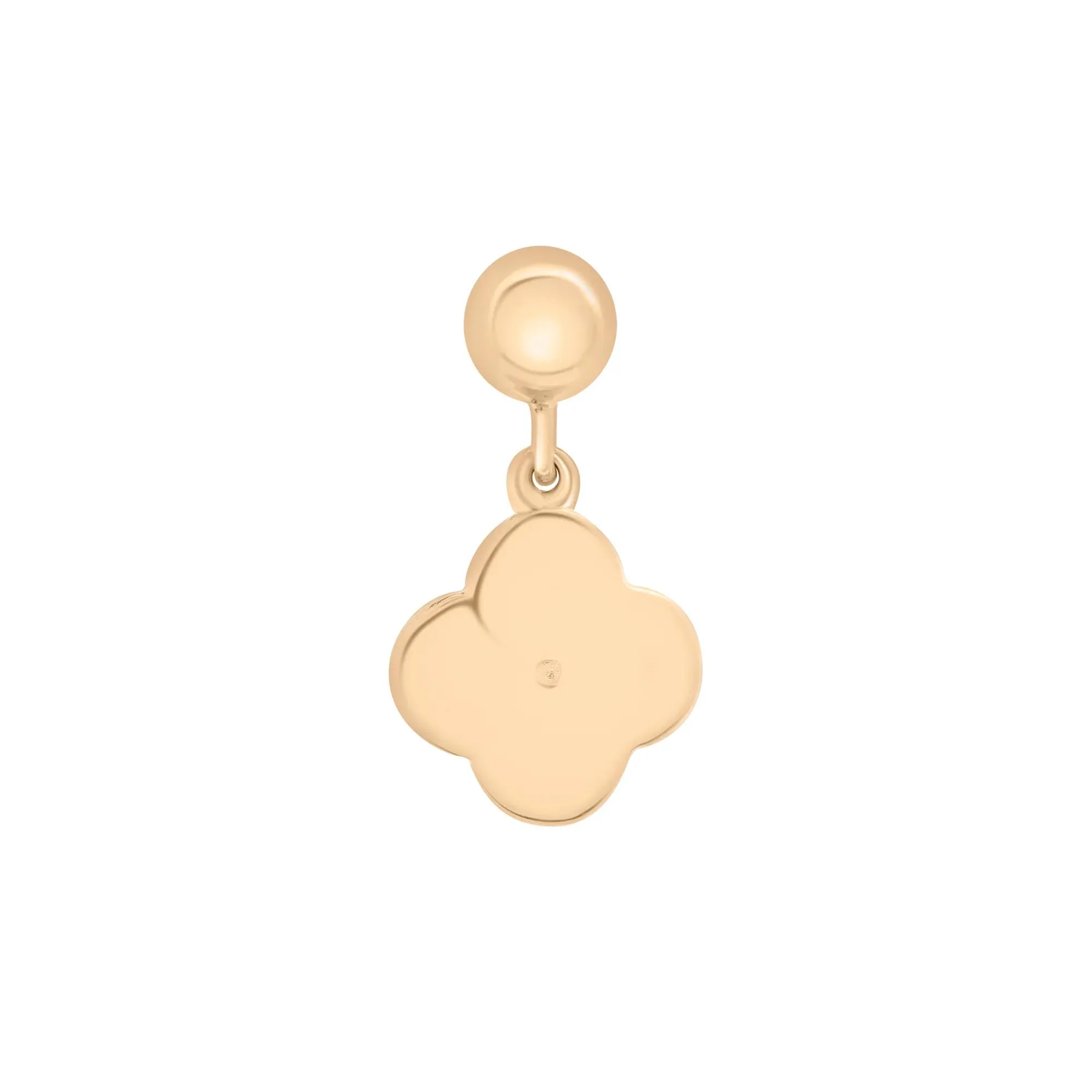 Diamond Accent Clover and Enamel Bead Charm Vermeil Yellow Size 14.50mm - Image 3